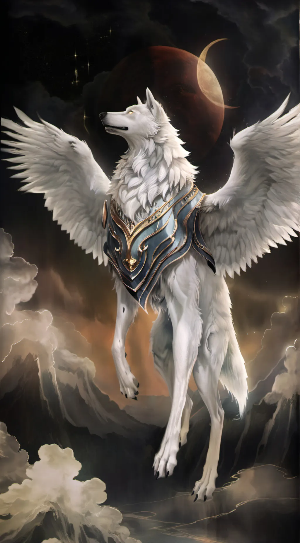 ai character: snow background