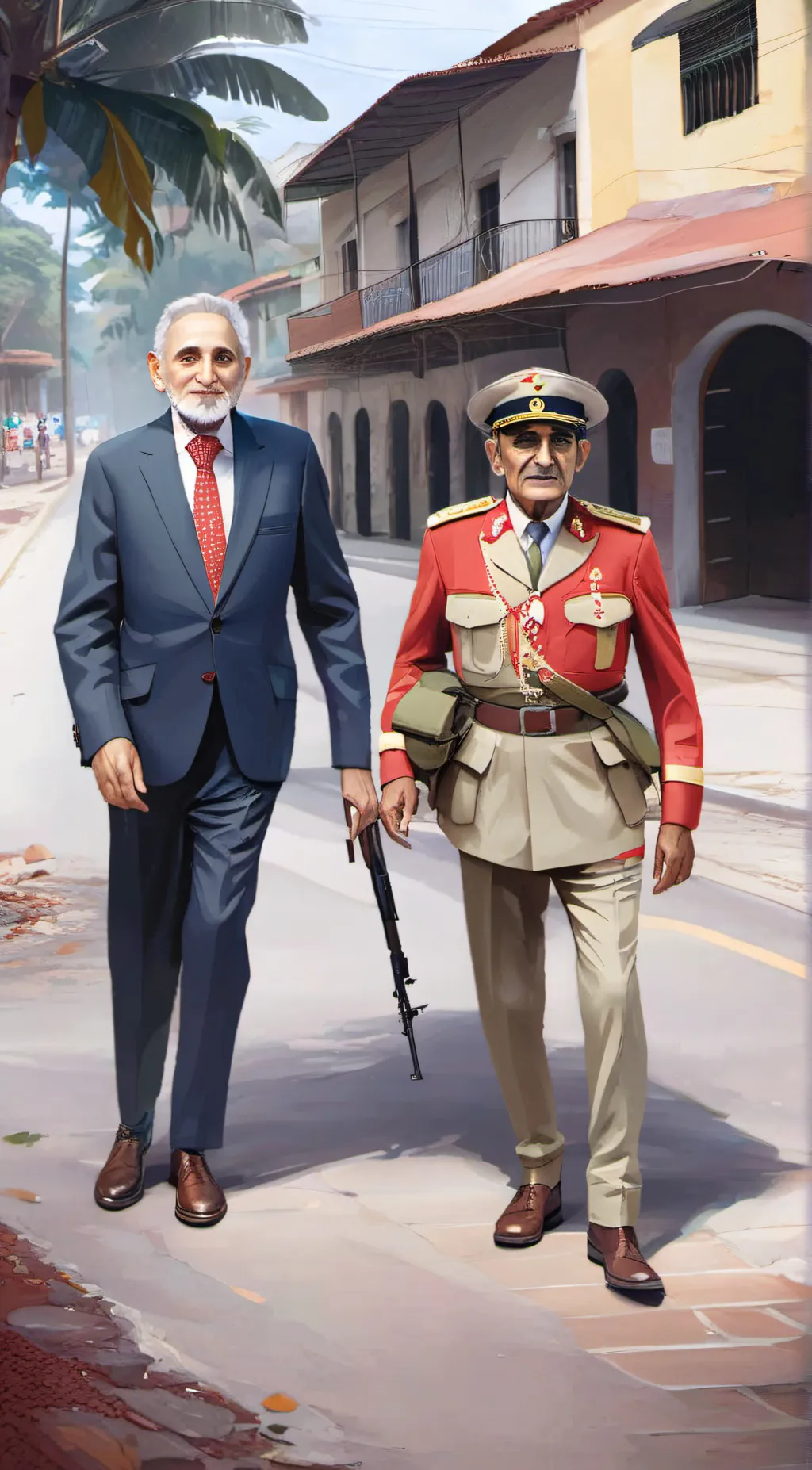 ai character: Fidel castro  background