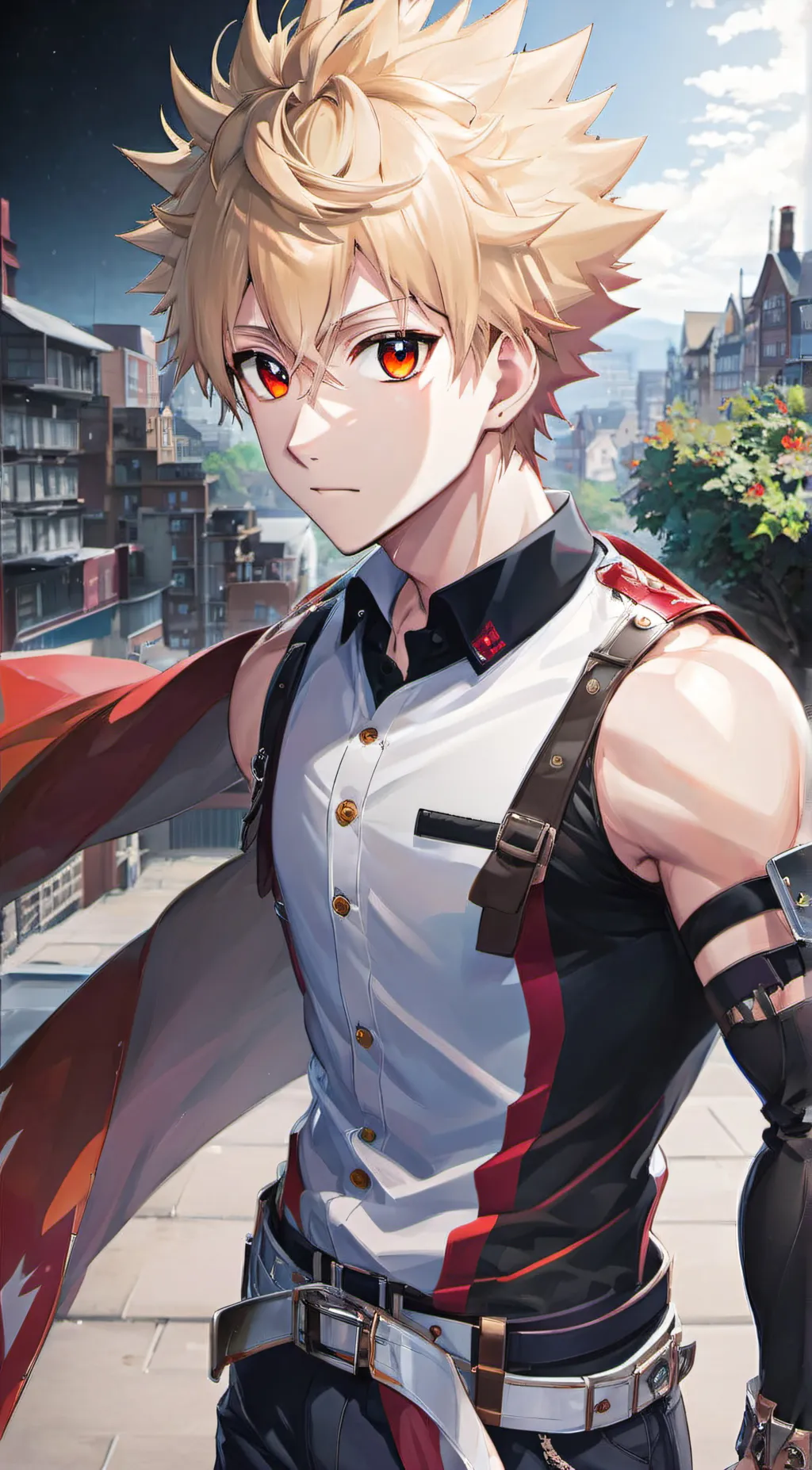 ai character: Katsuki Bakugo background