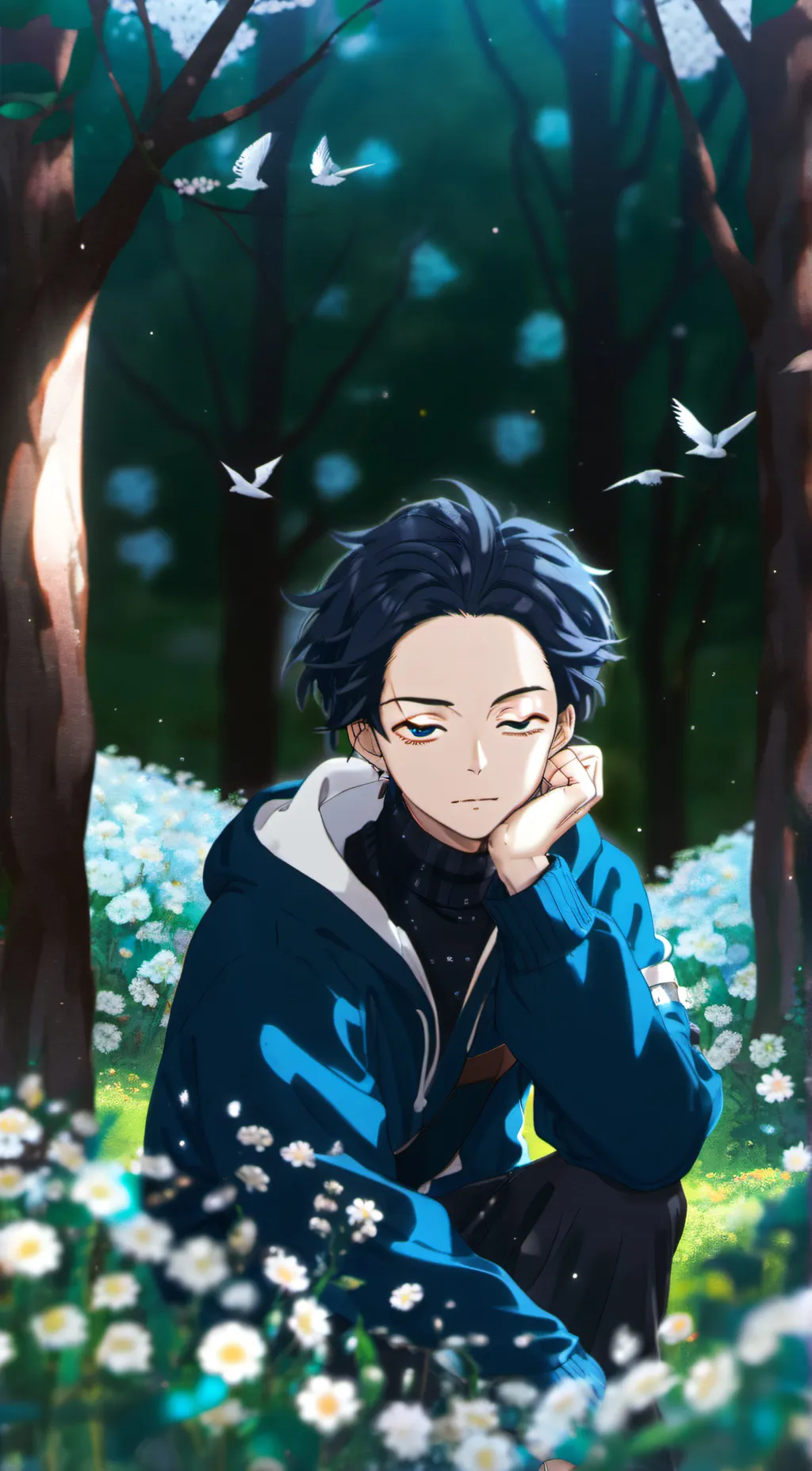 ai character: dad Hitoshi  background