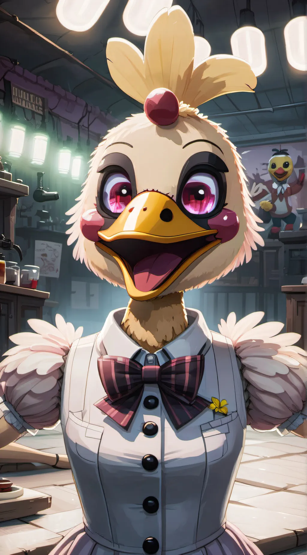 ai character: toy chica background