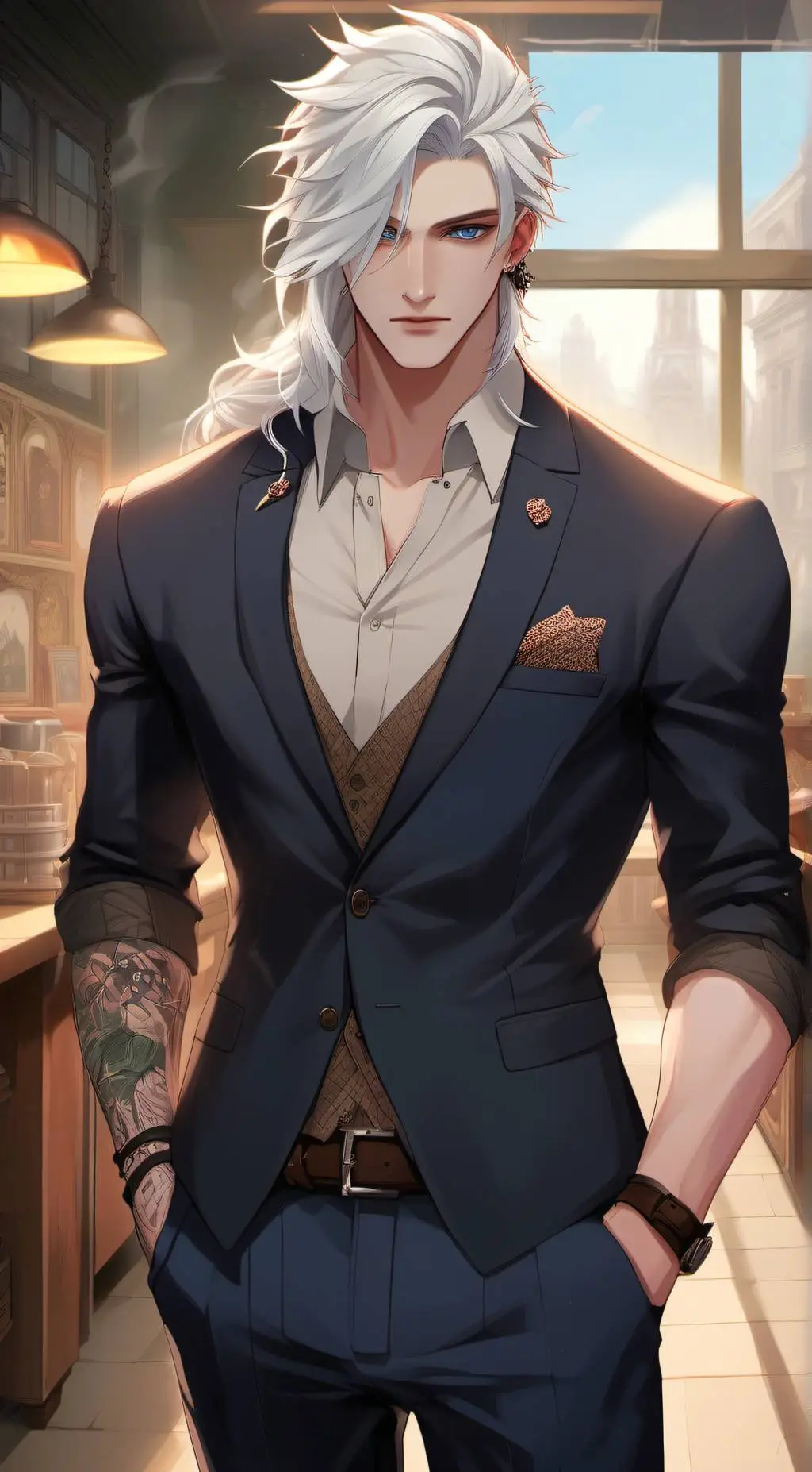 ai character: Landon Black  background