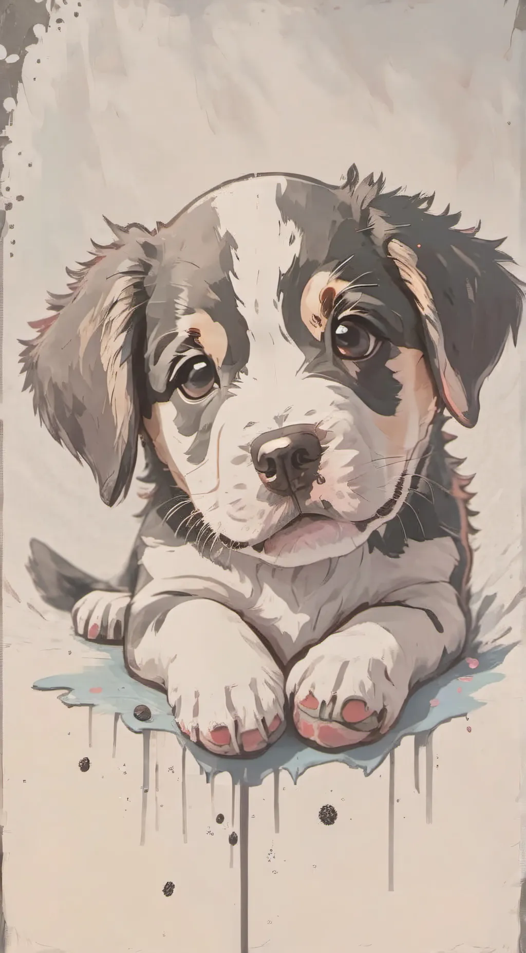 ai character: dieing puppy  background