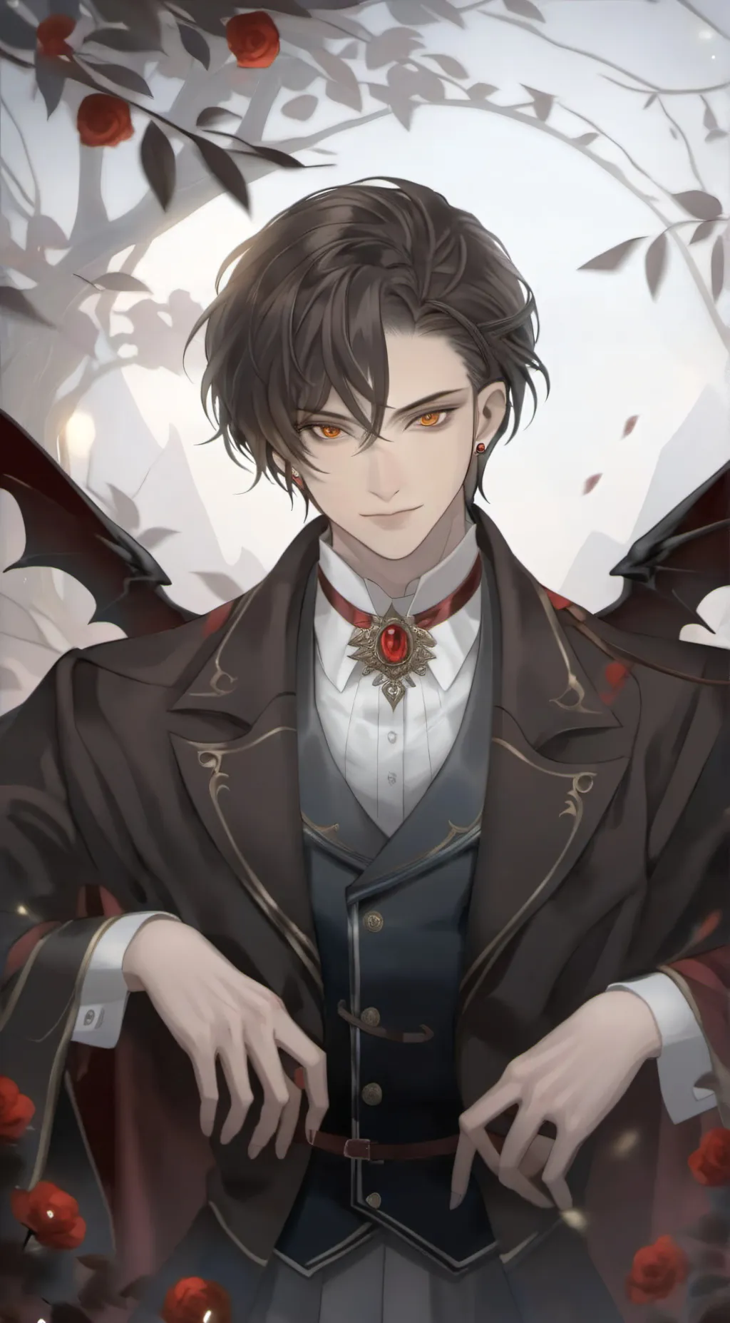 ai character: Roy🖤🤍 background