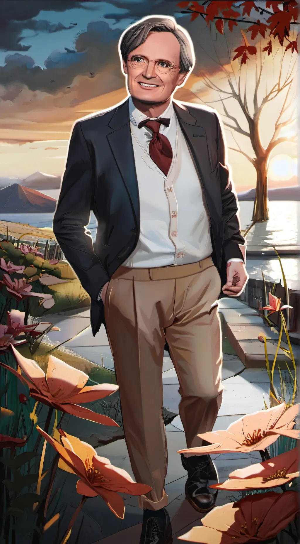 ai character: david mcallum  background