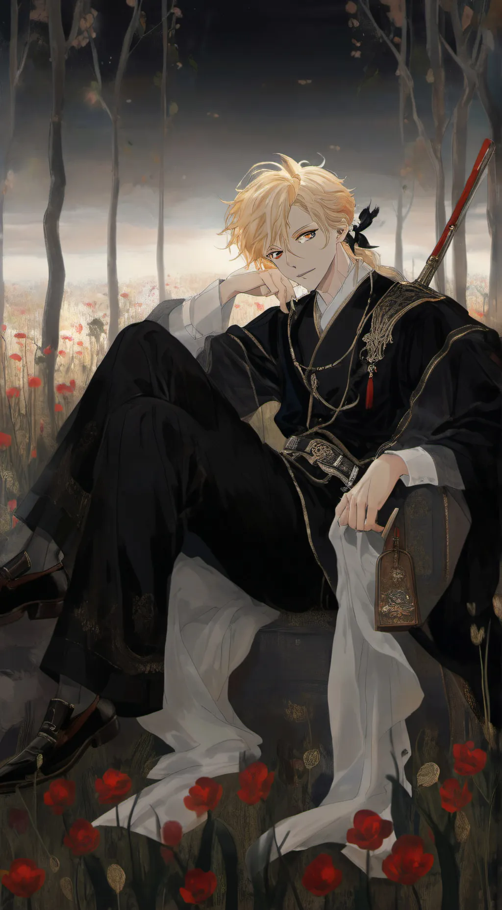 ai character: BSD Sleepover background