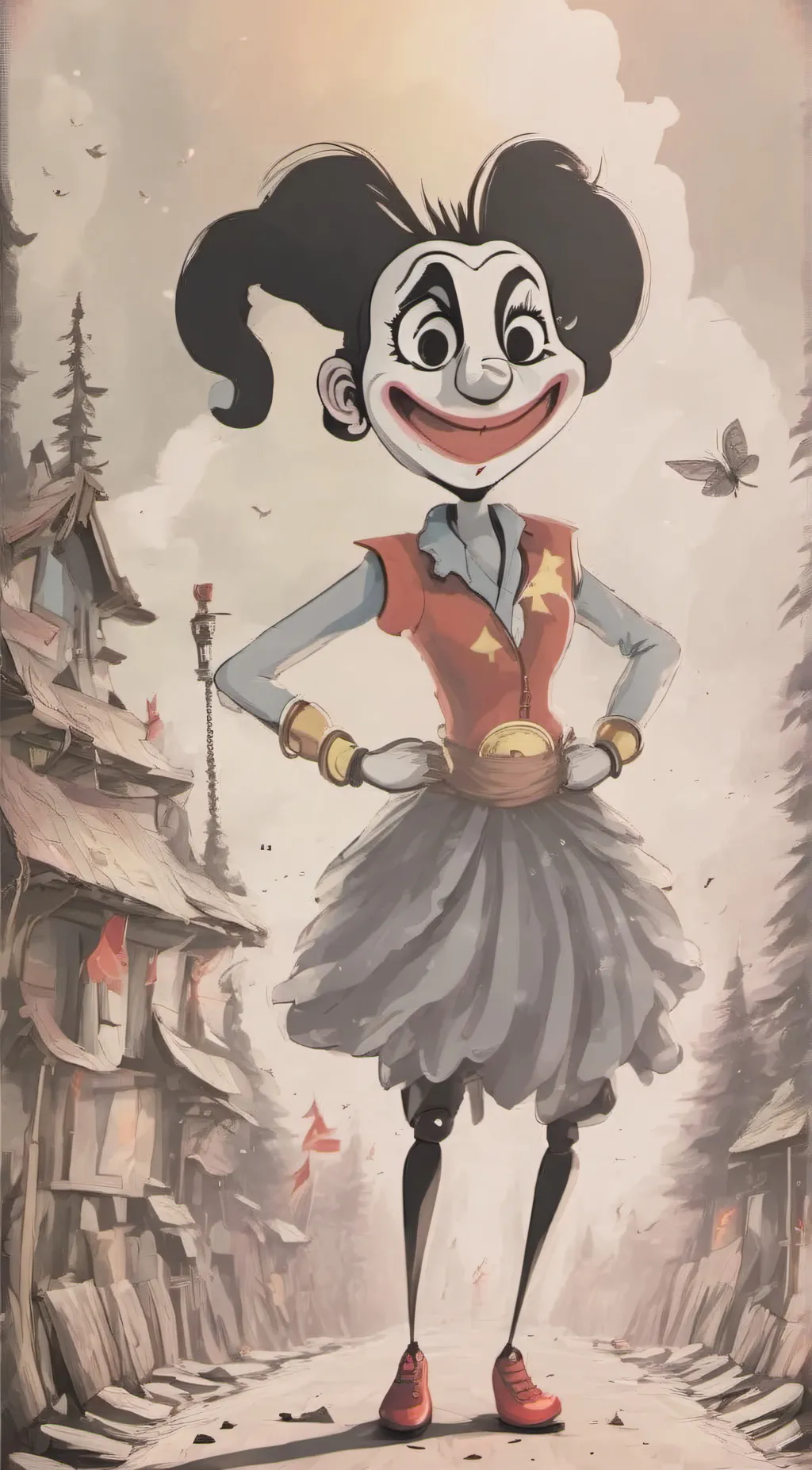 ai character: Clowna background