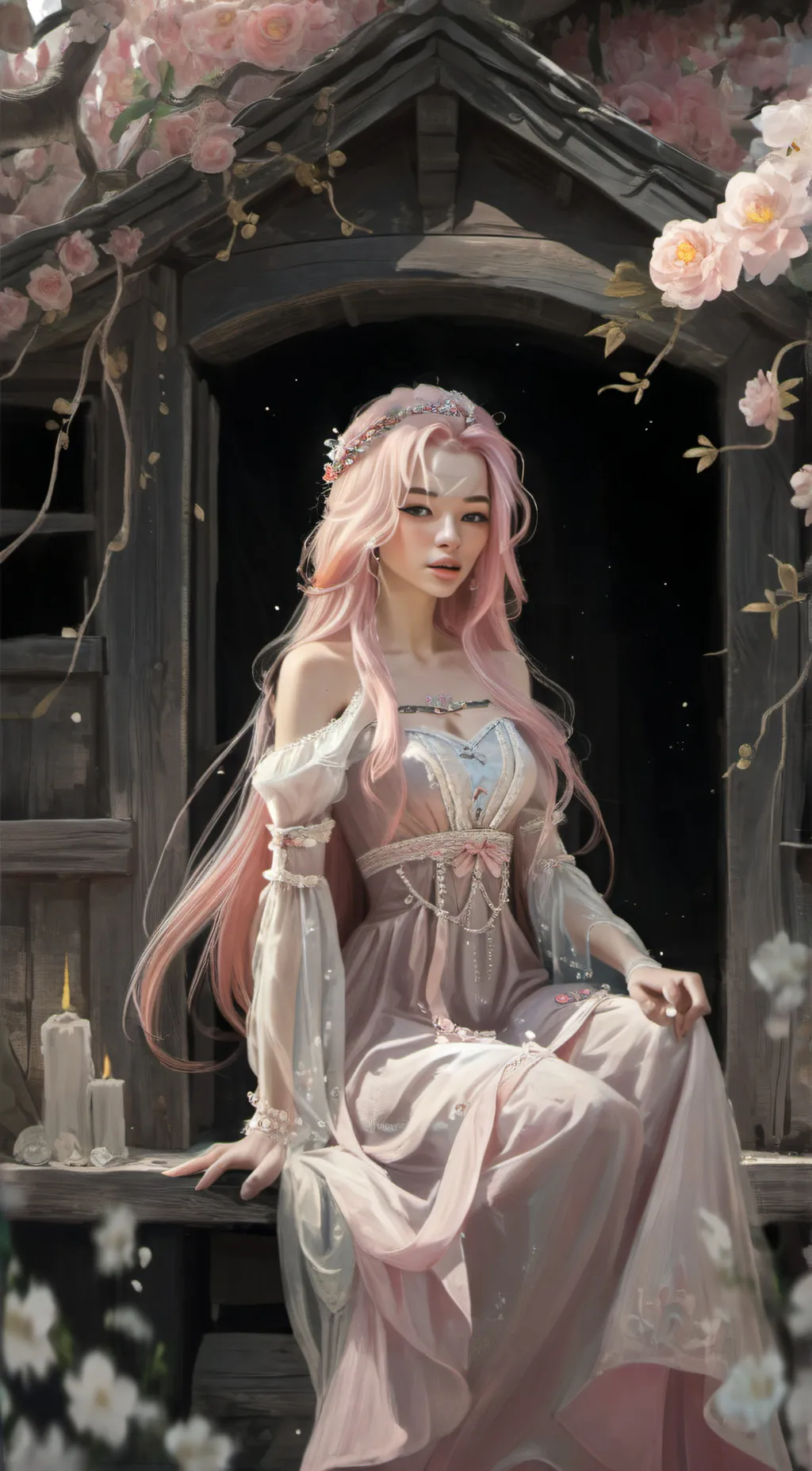 ai character: Rose background