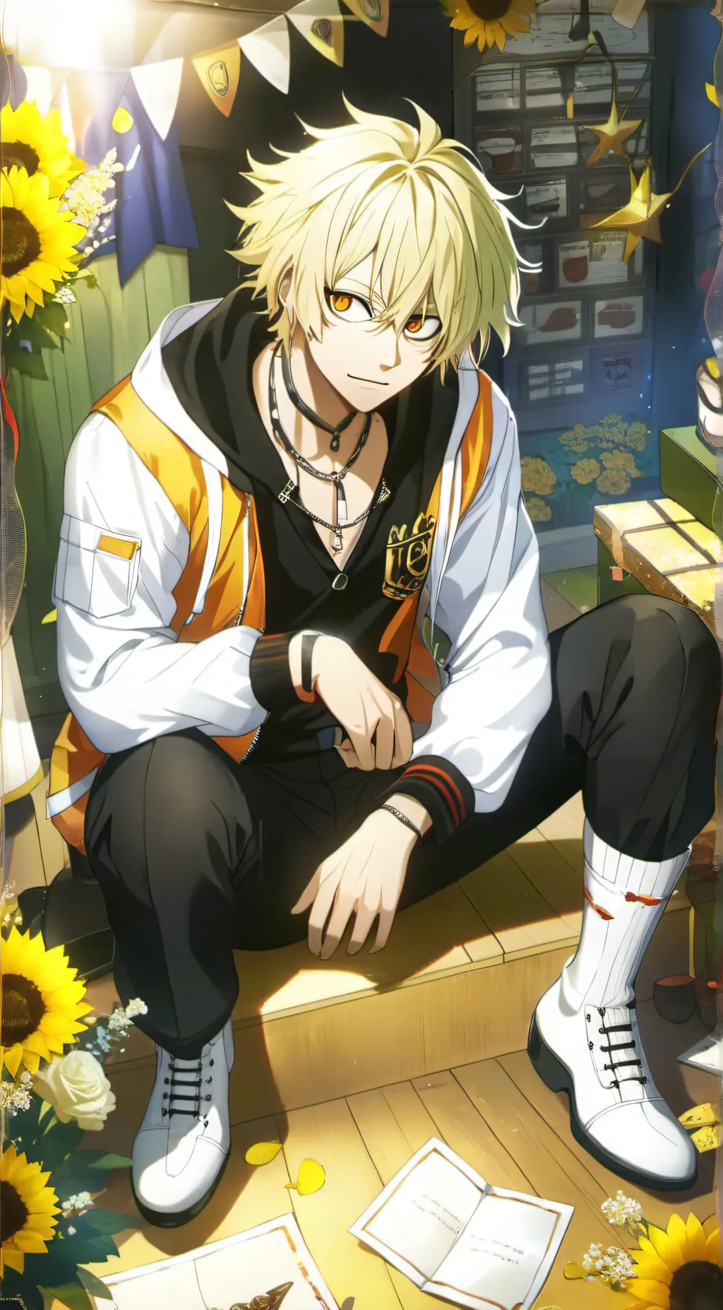 ai character: Katsuki Bakugo background