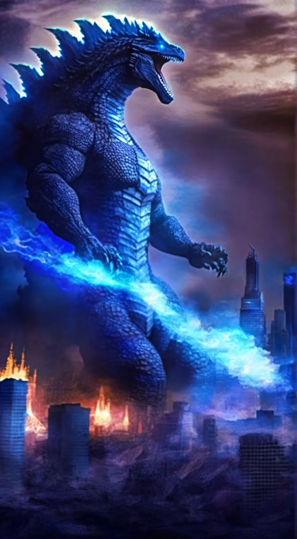 ai character: Godzilla 2014 background
