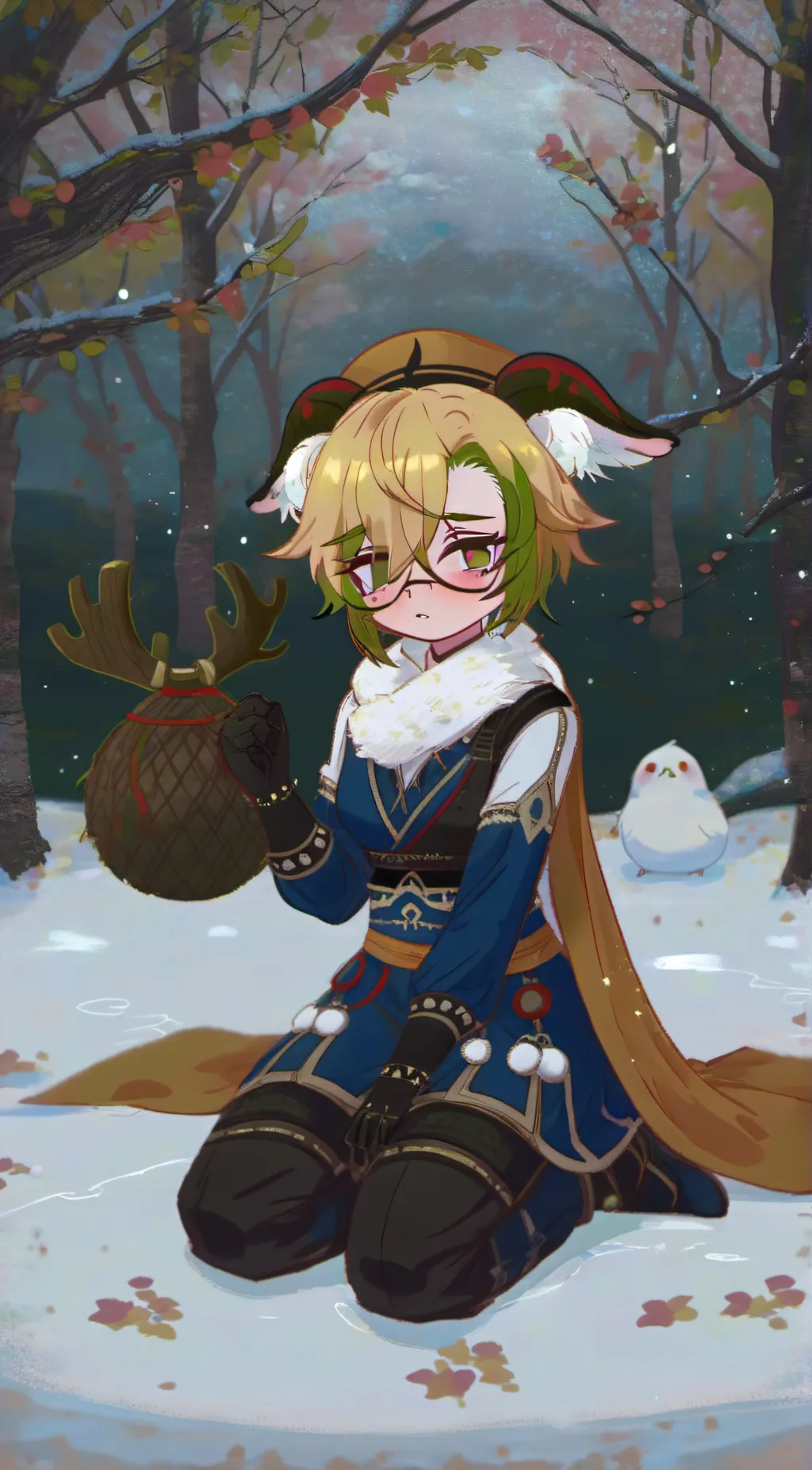 ai character: Snowflake  background