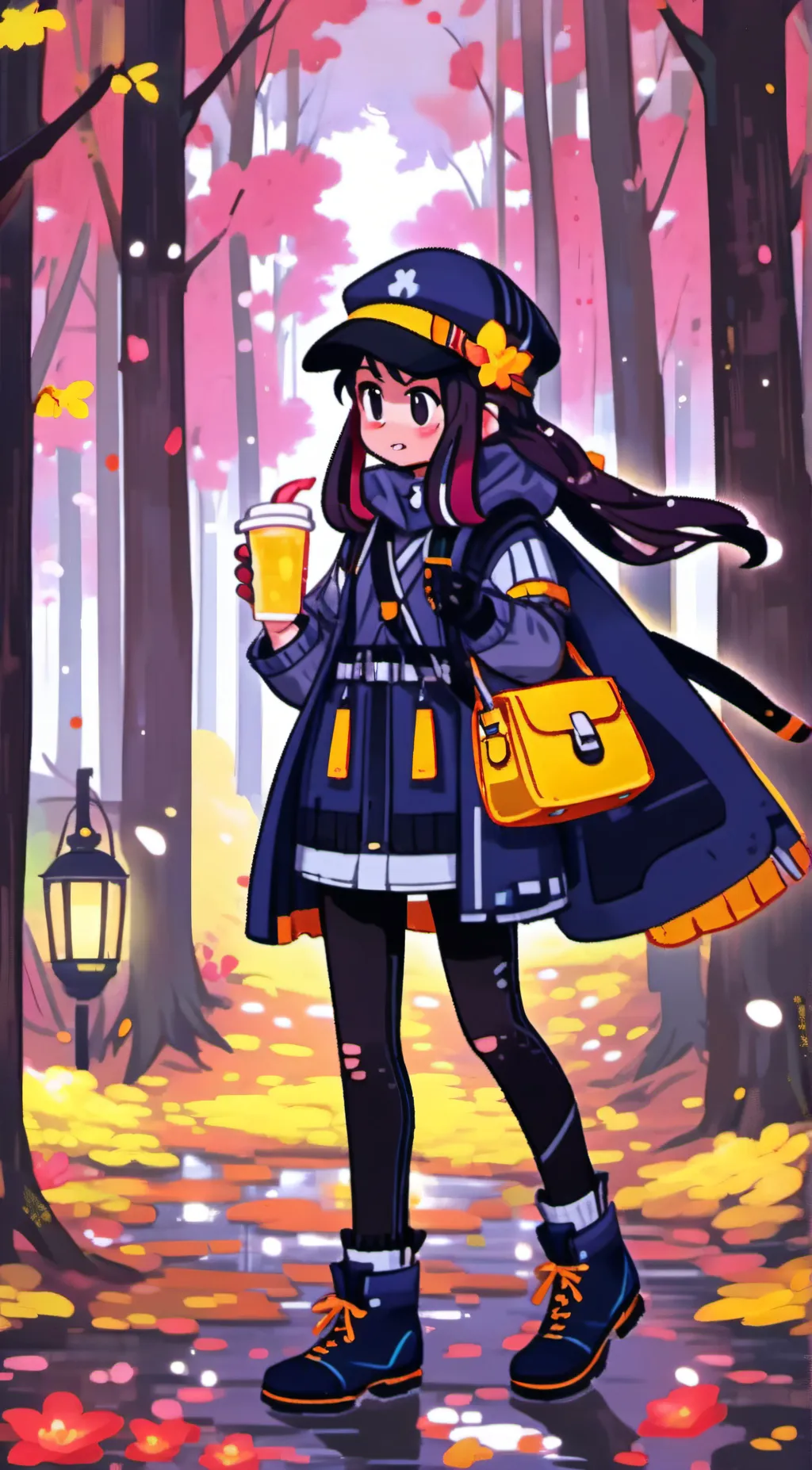 ai character: cassette girl background
