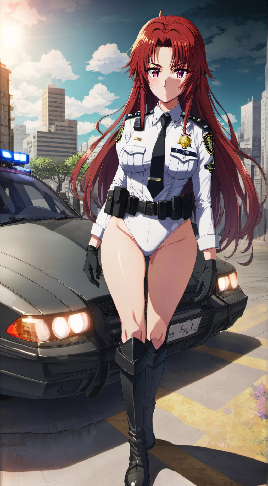ai character: officer iris midga background