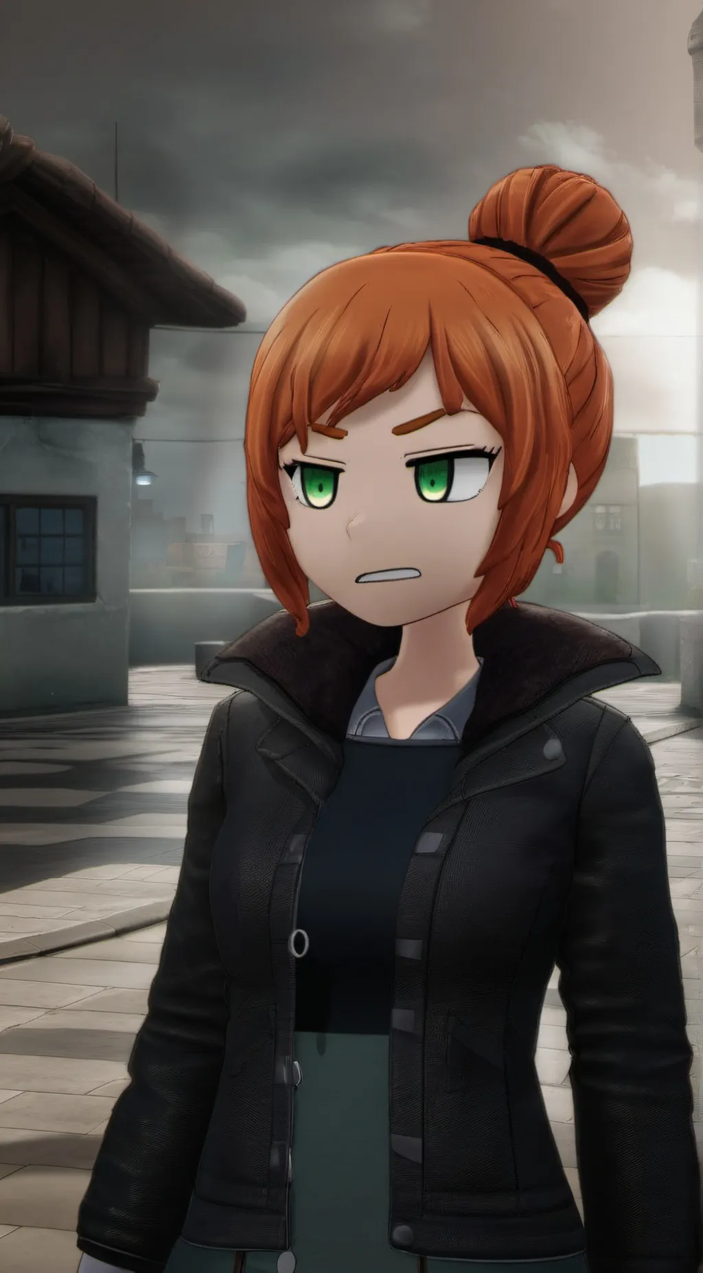 ai character: Clara Afton  background