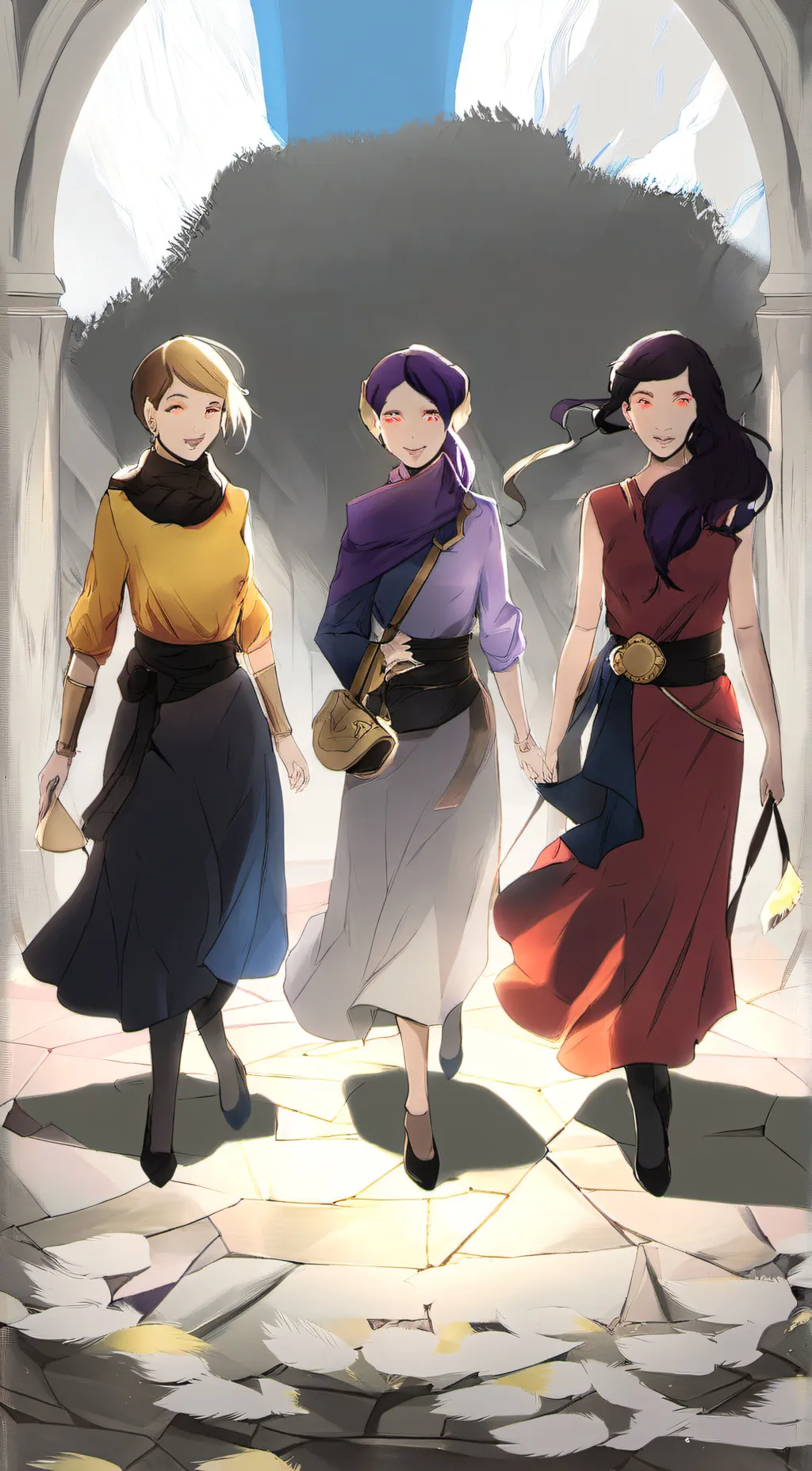ai character: Woman skibidi  background