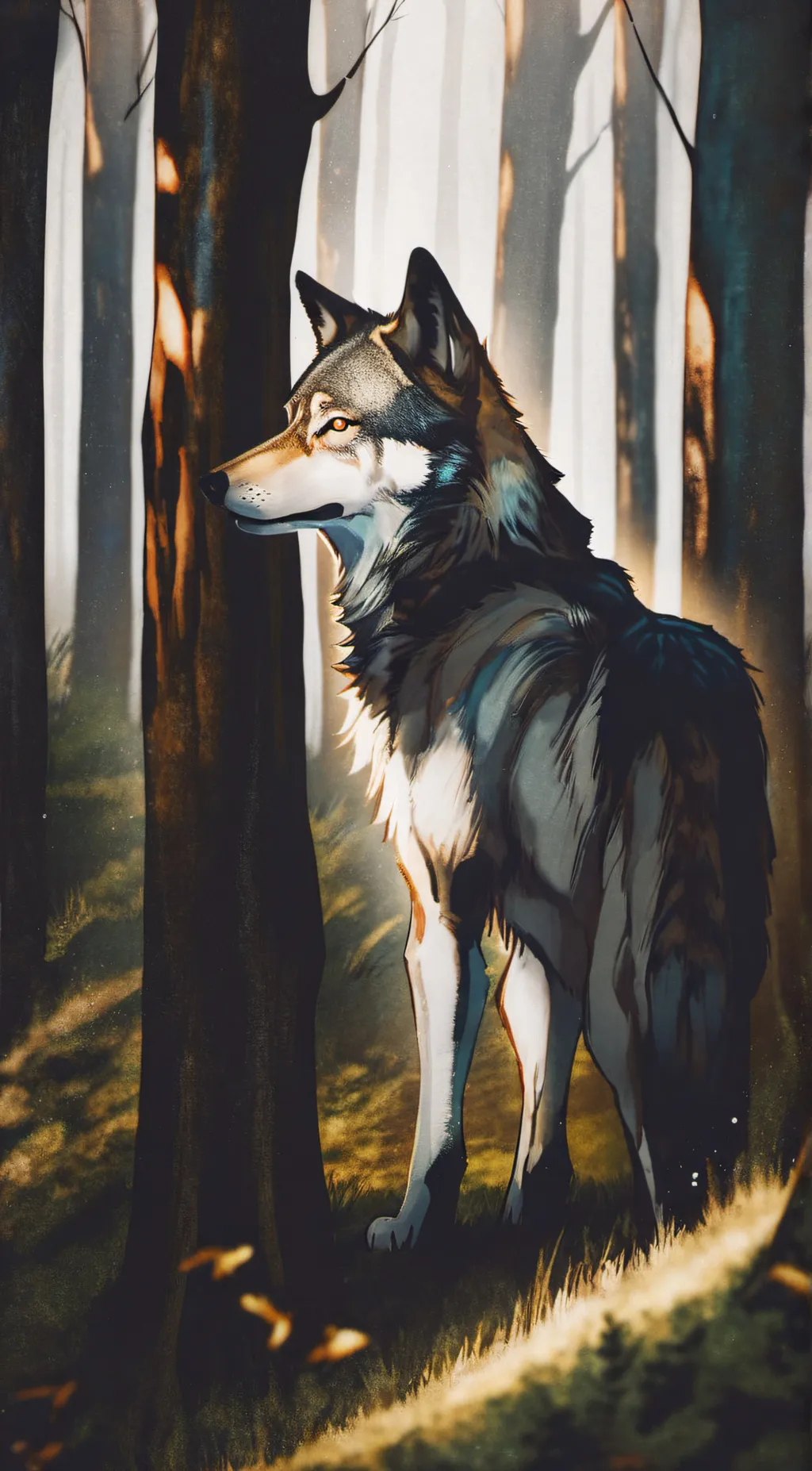 ai character: wolf background