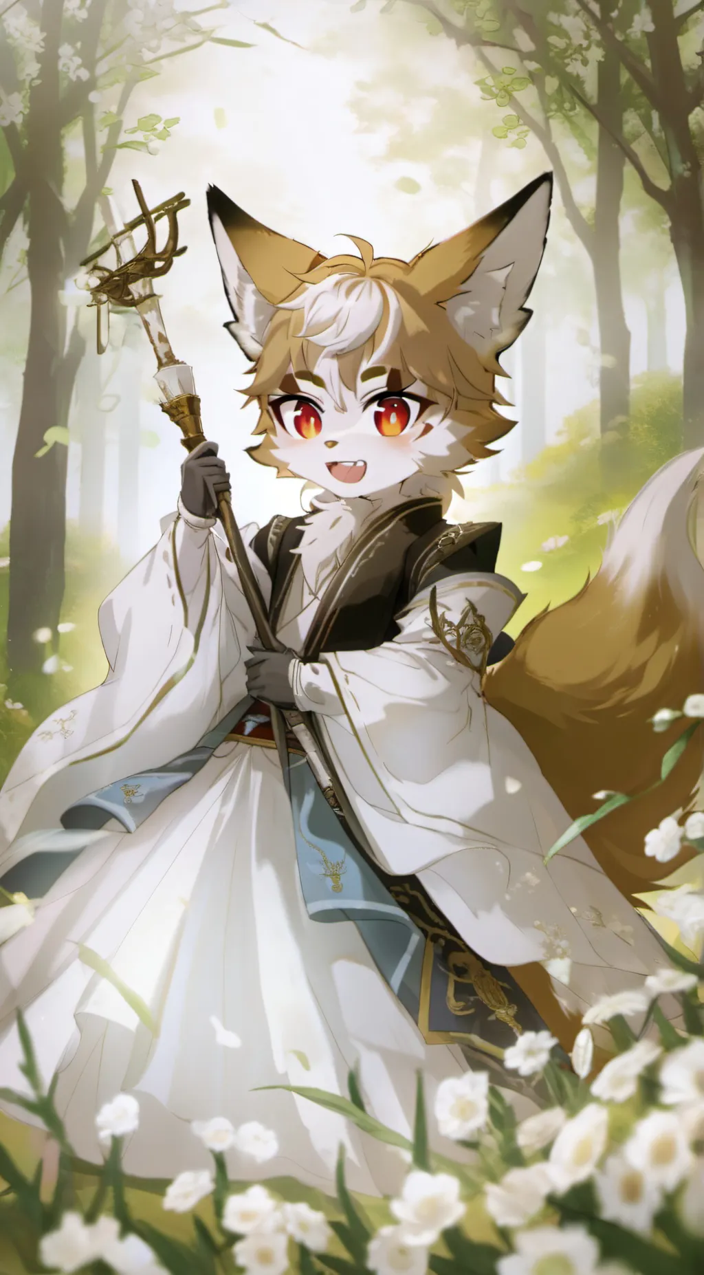 ai character: fox boy background