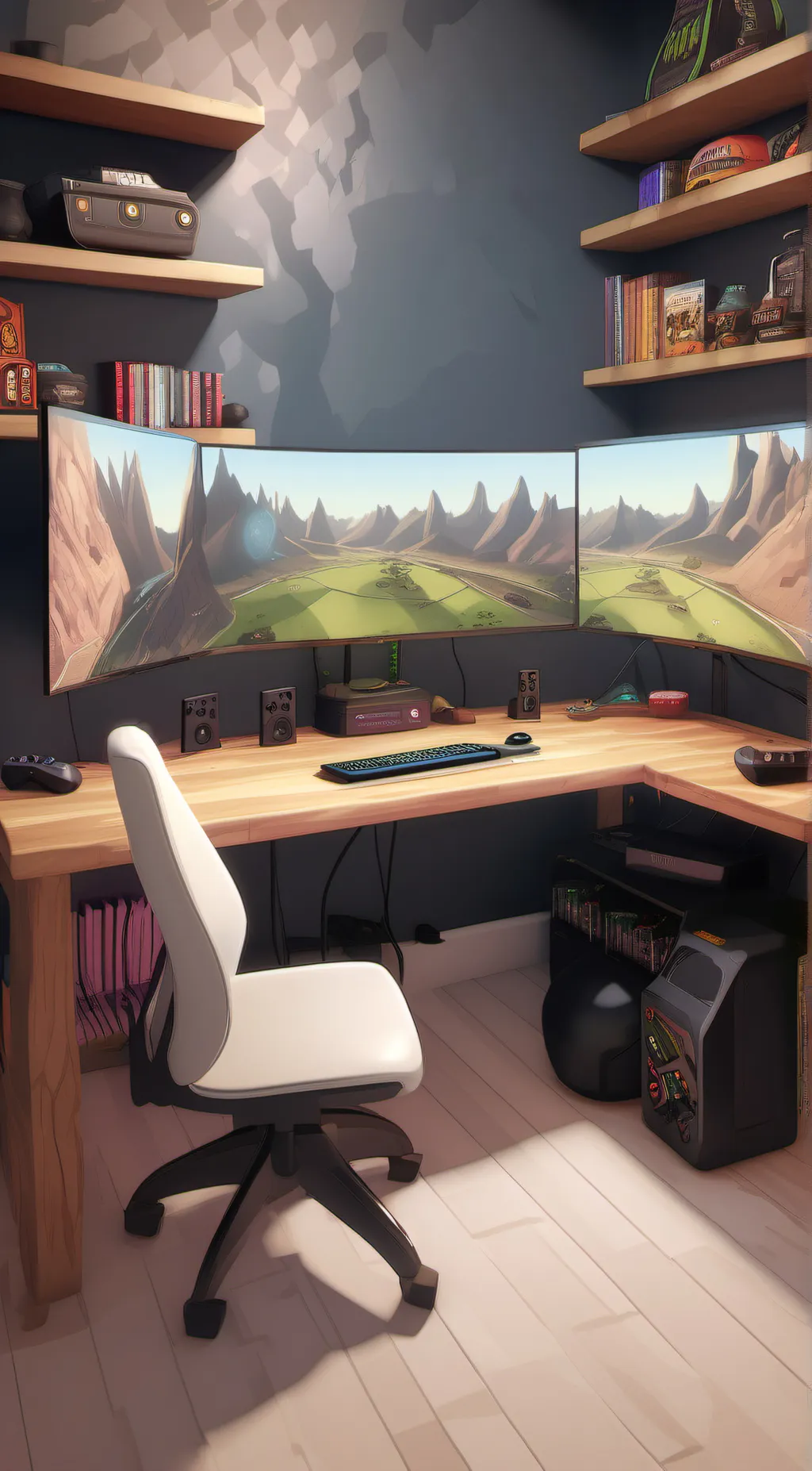 ai character: Gaming Hub background