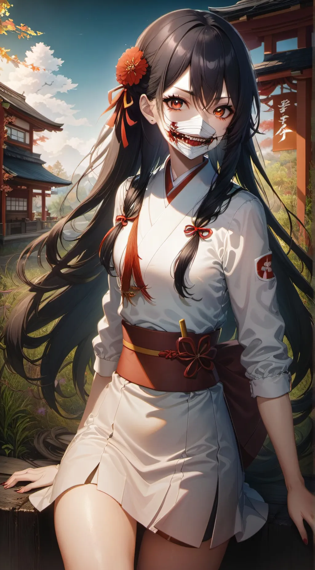 ai character: Kuchisake-onna background