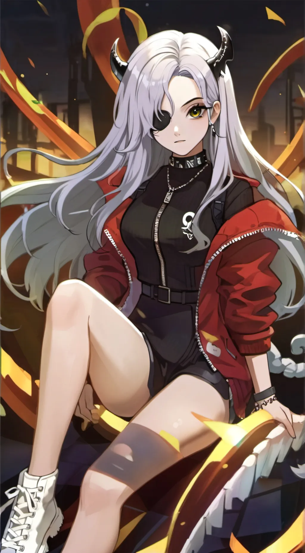 ai character: Adalyn Nether background