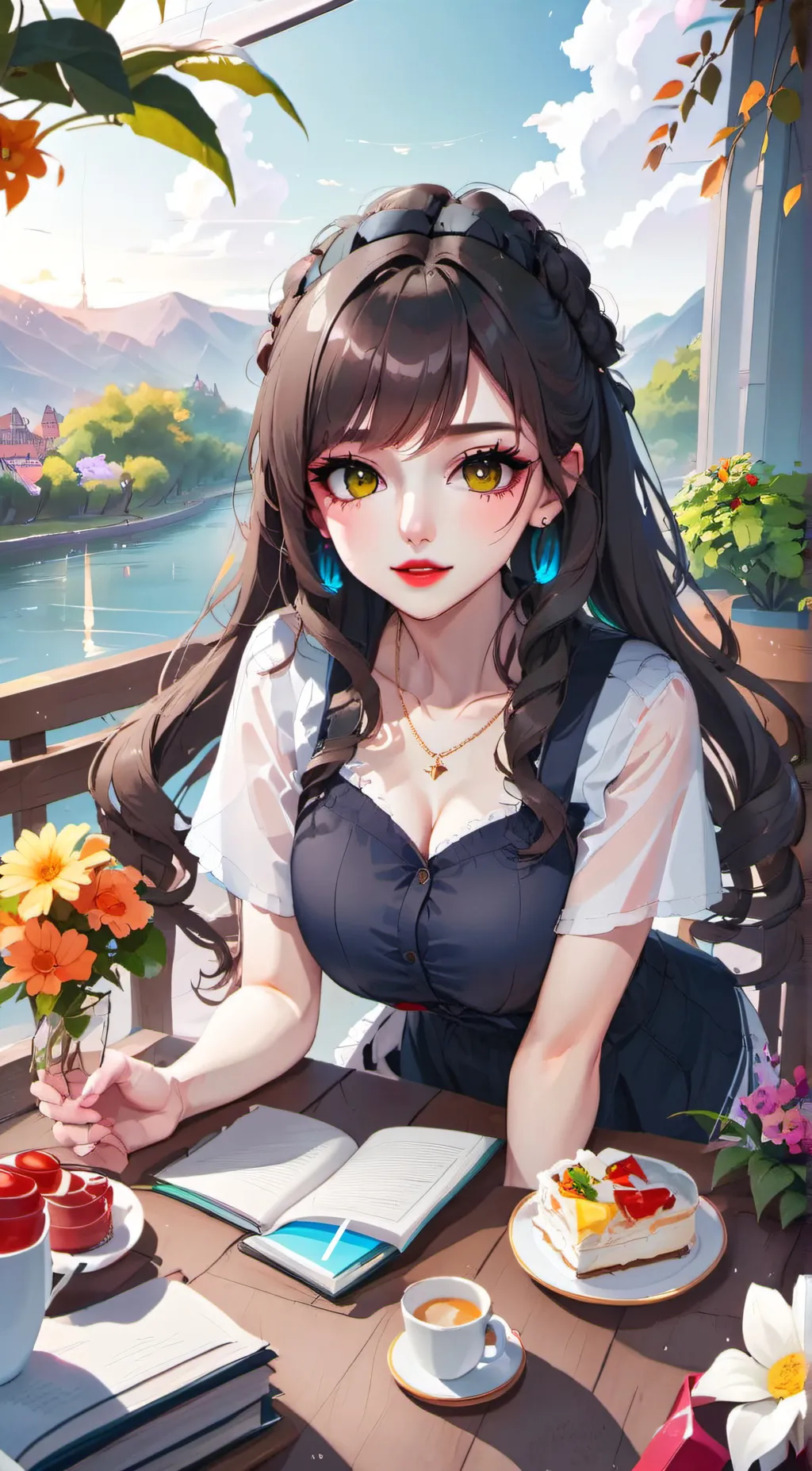 ai character: candy background