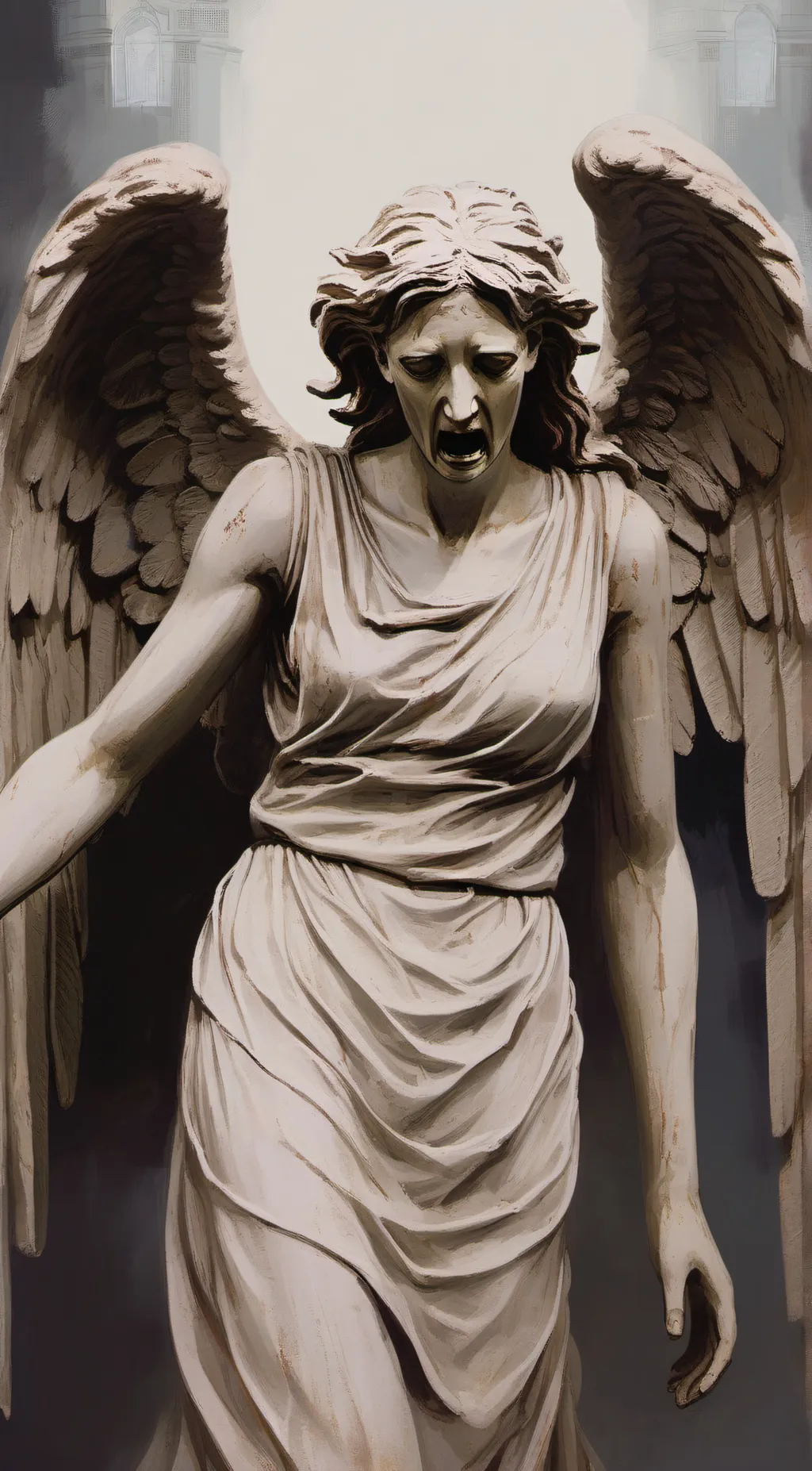 ai character: Weeping Angels background