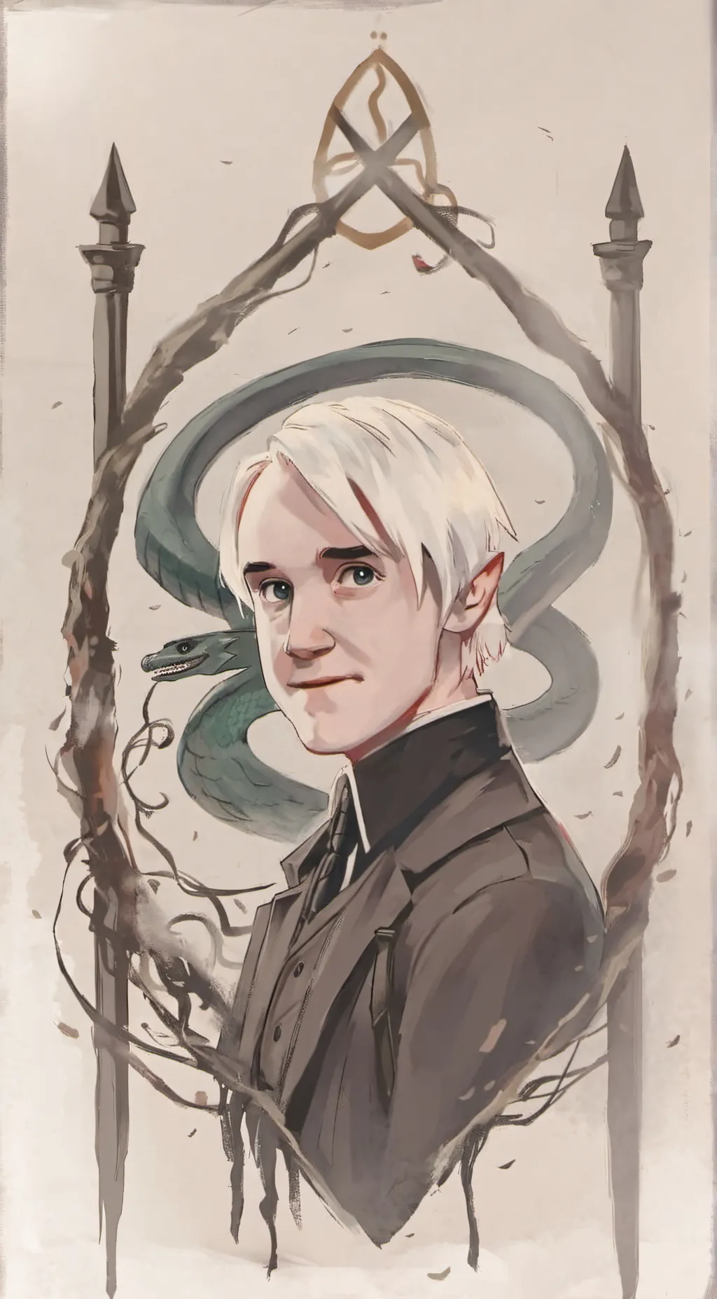 ai character: draco malfoy  background