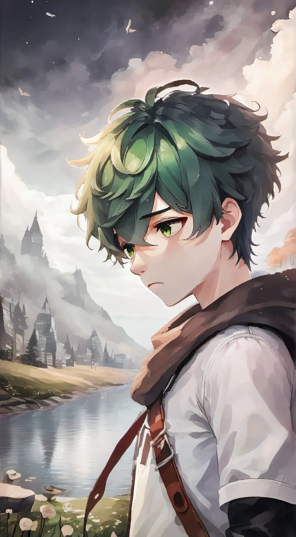 ai character: izuku midorya background