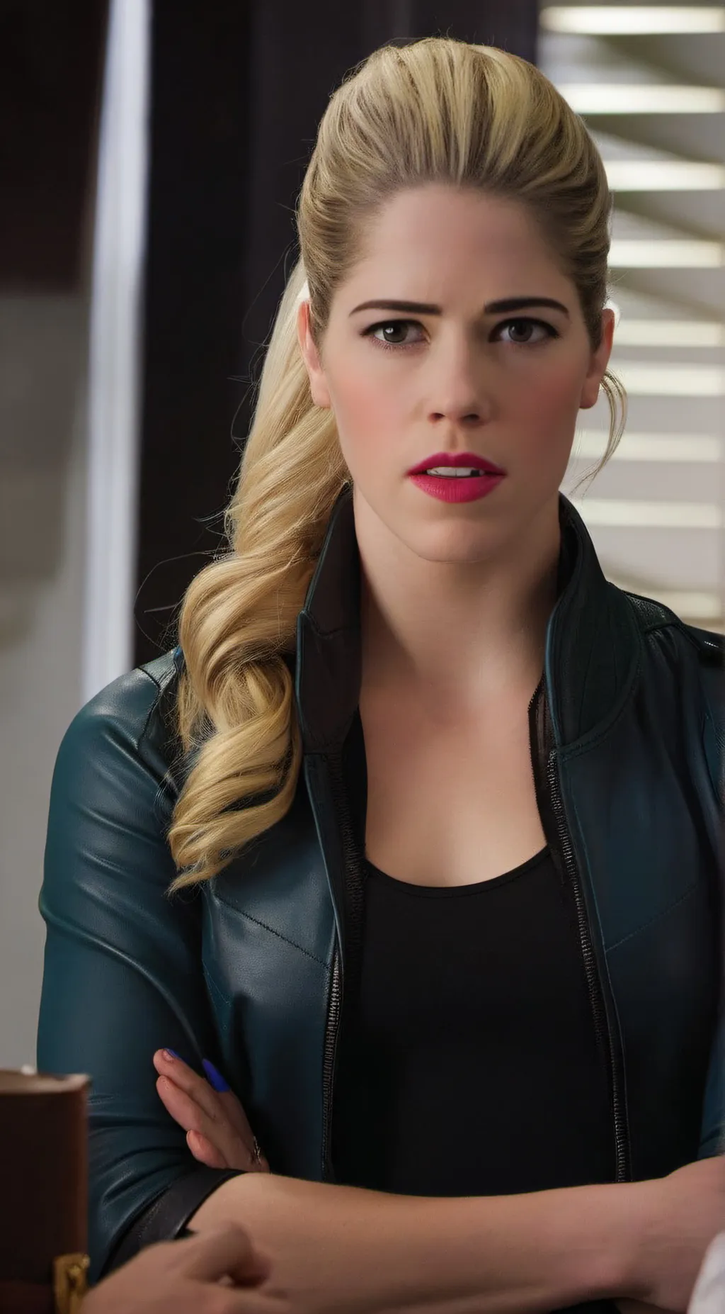 ai character: Felicity Smoak  background