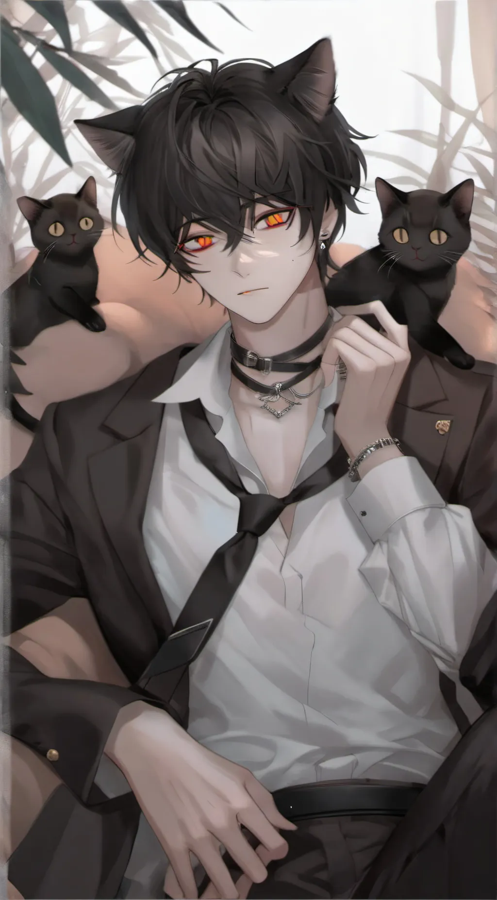 ai character: CAT BOY background