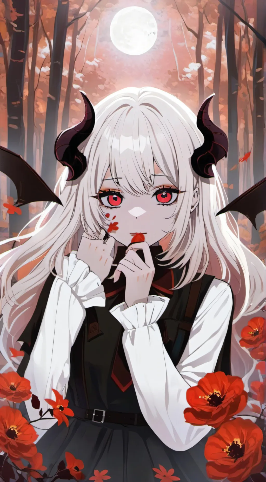 ai character: Moonlighty~|•🎀🌸 background