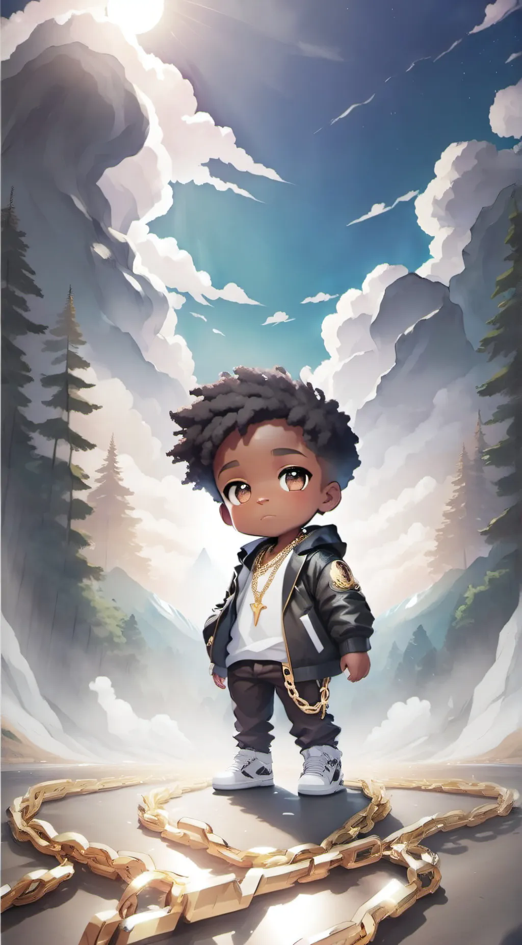 ai character: Kid in the hood background