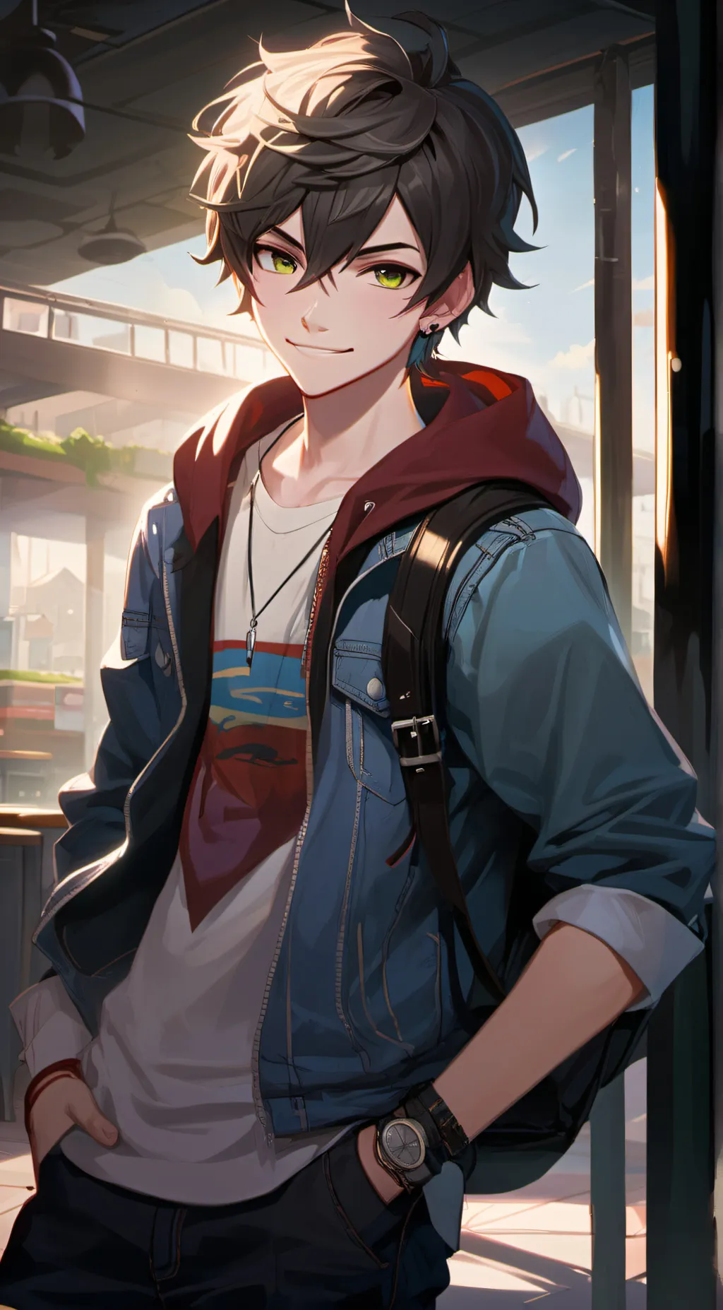 ai character: Dark  background