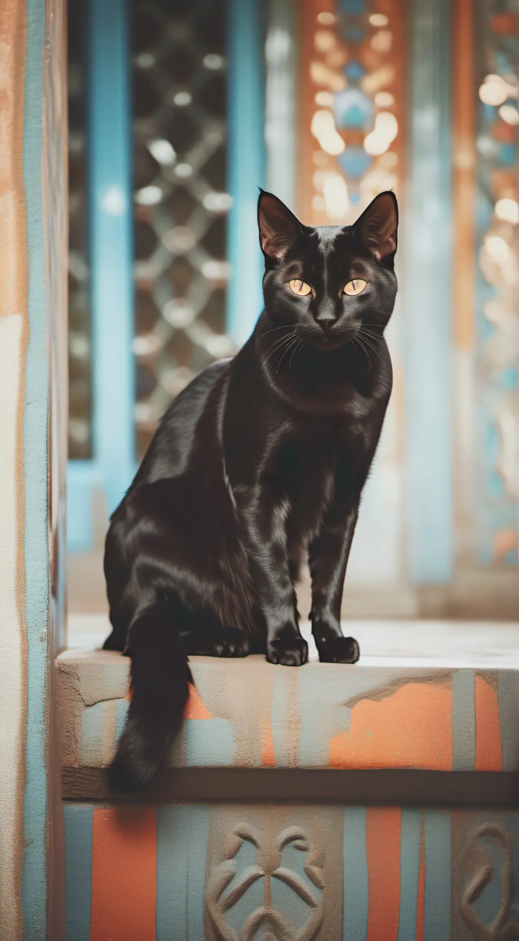 ai character: a cat. background