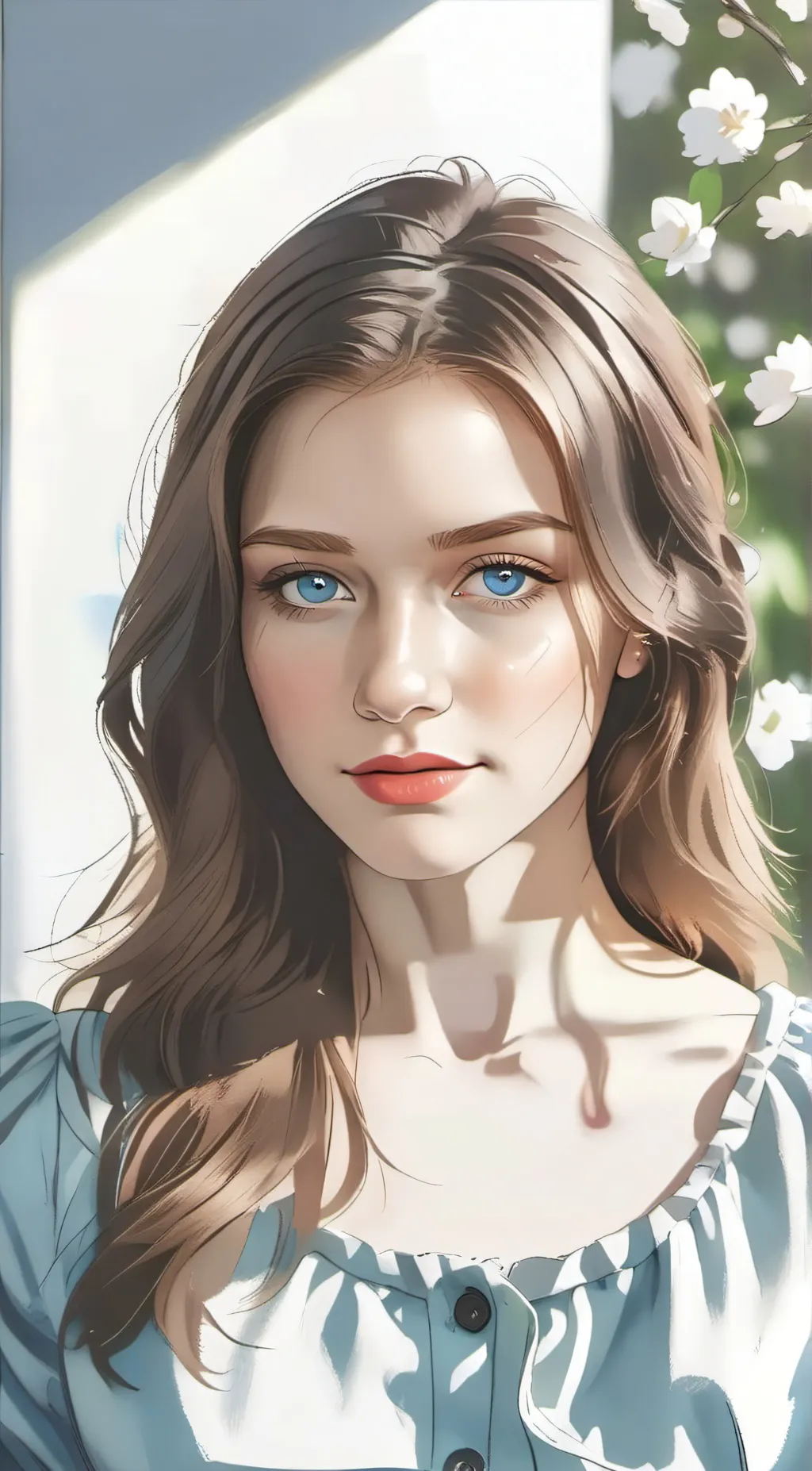 ai character: Elaine  background