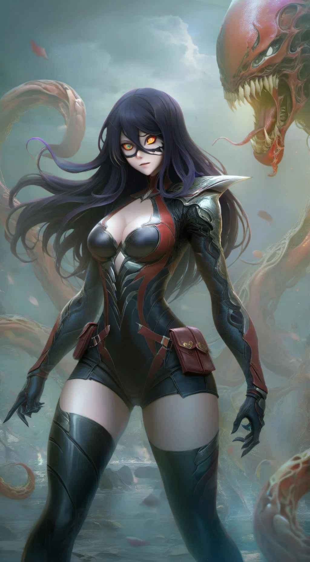 ai character: venom  background