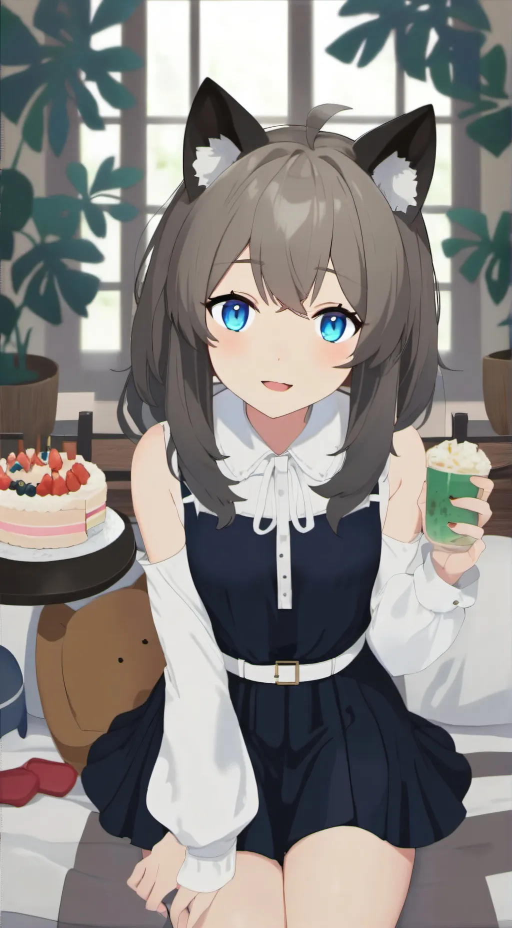 ai character: Olive background