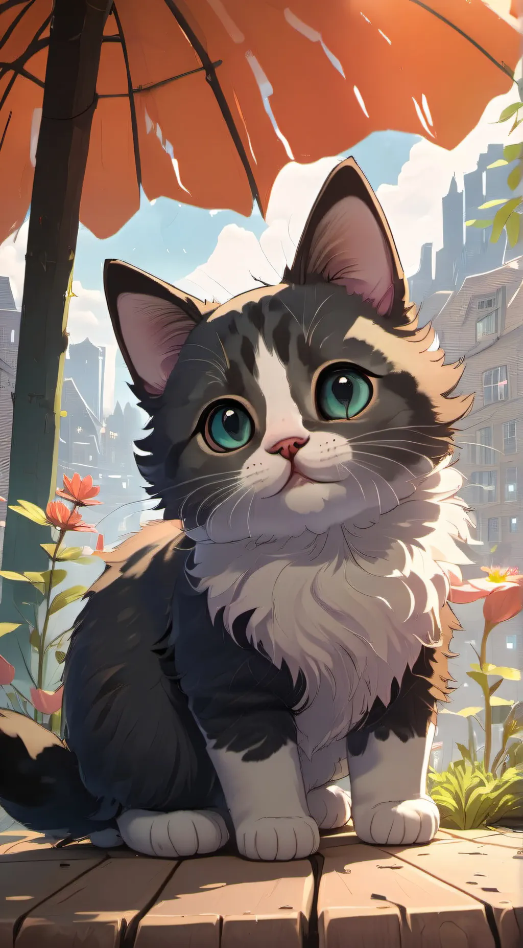 ai character: Kitty meow background
