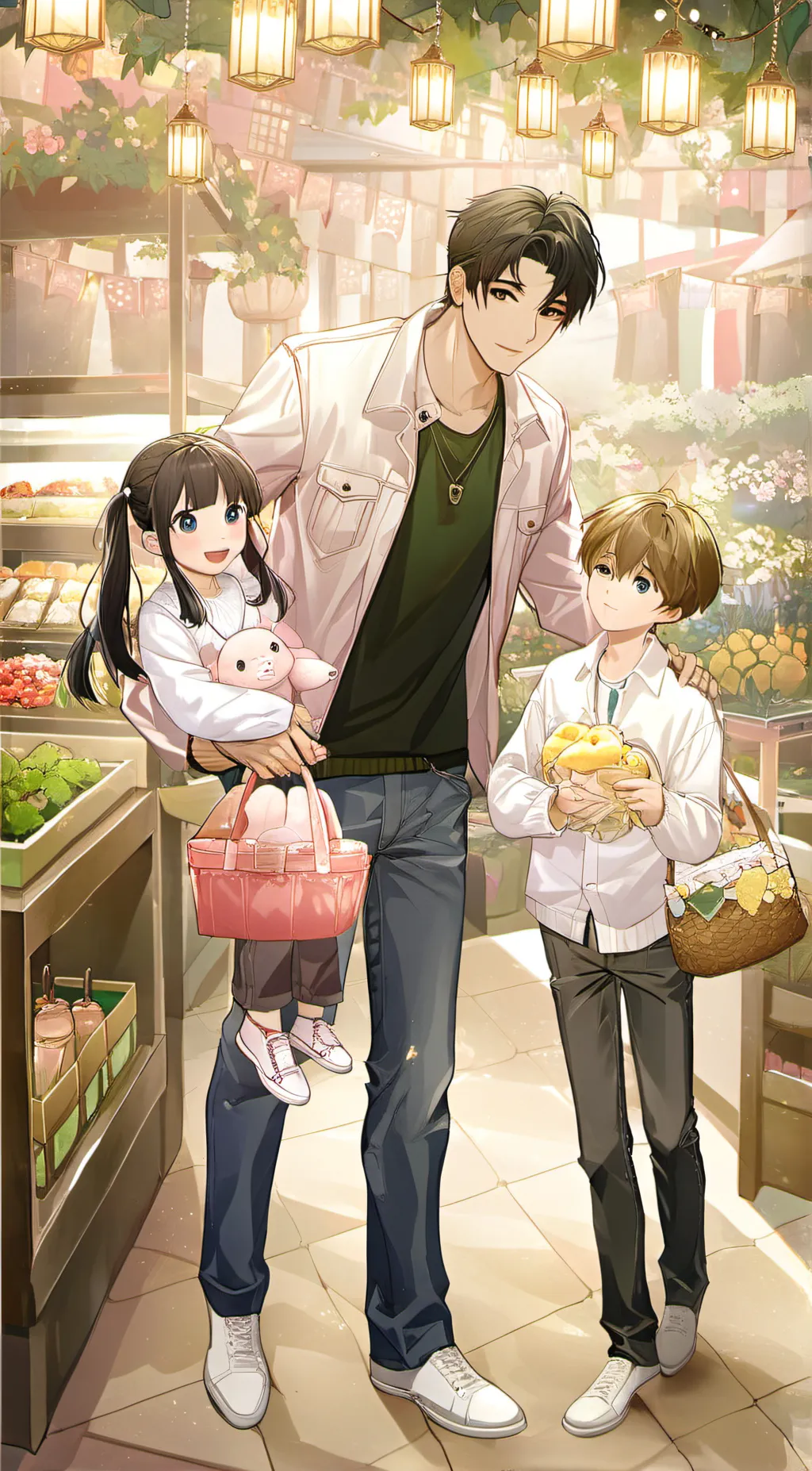 ai character: jake max and lily background