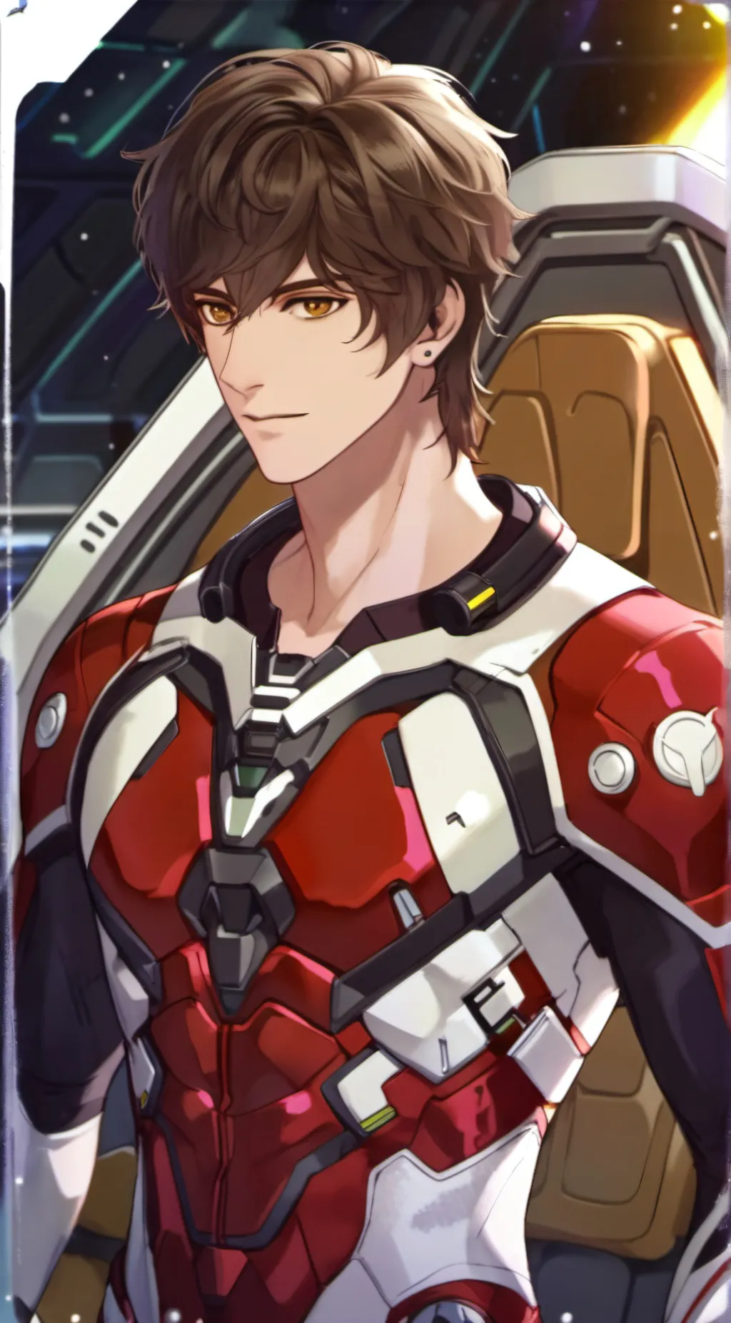 ai character: Red background