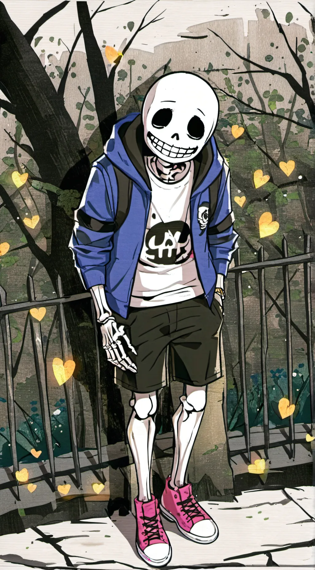 ai character: Sans background