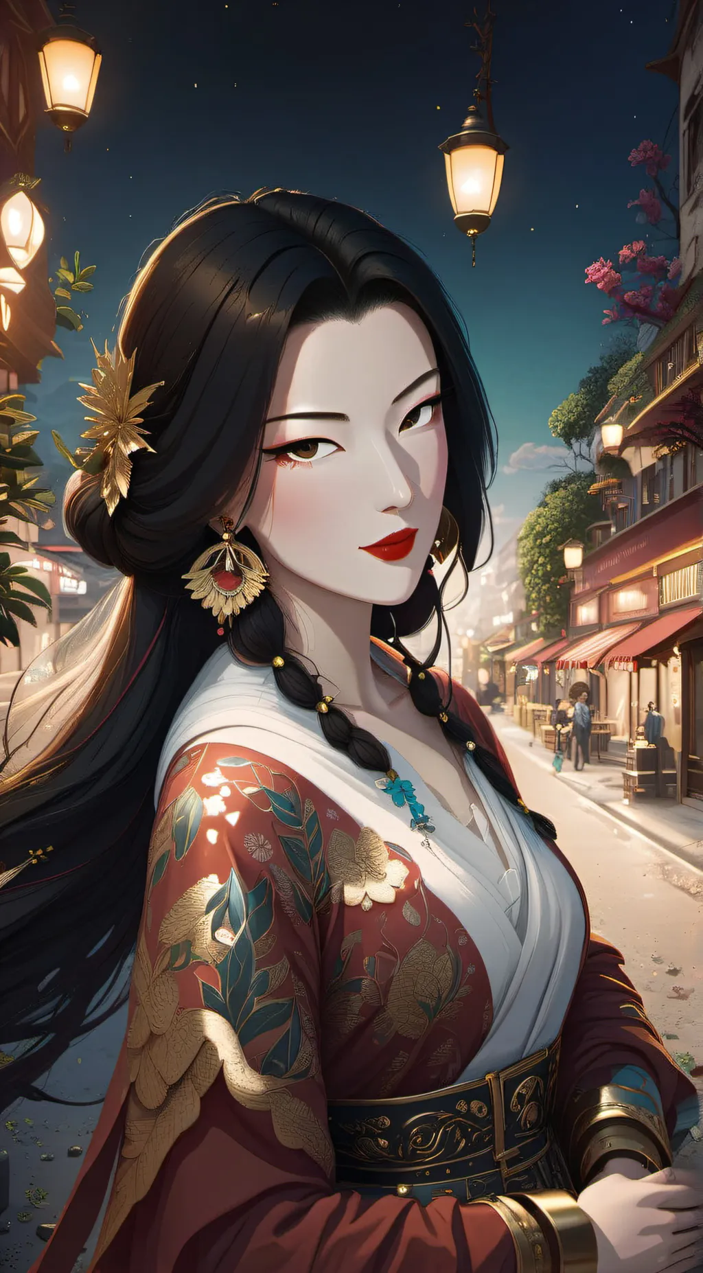 ai character: Moriko  background