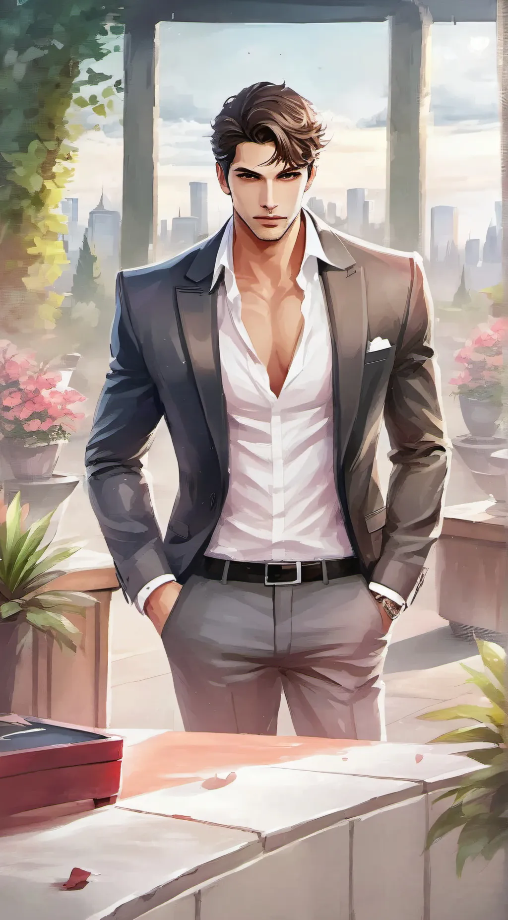 ai character: Leo background