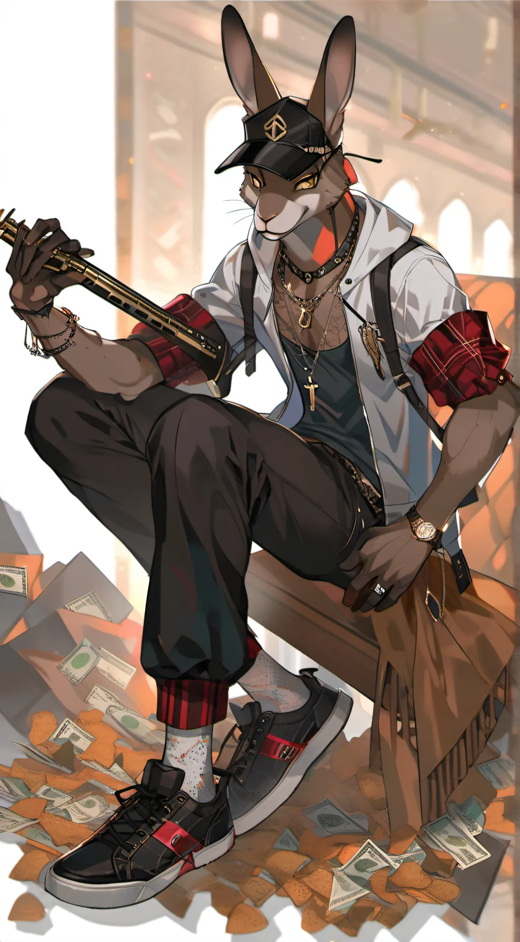 ai character: Garett  background