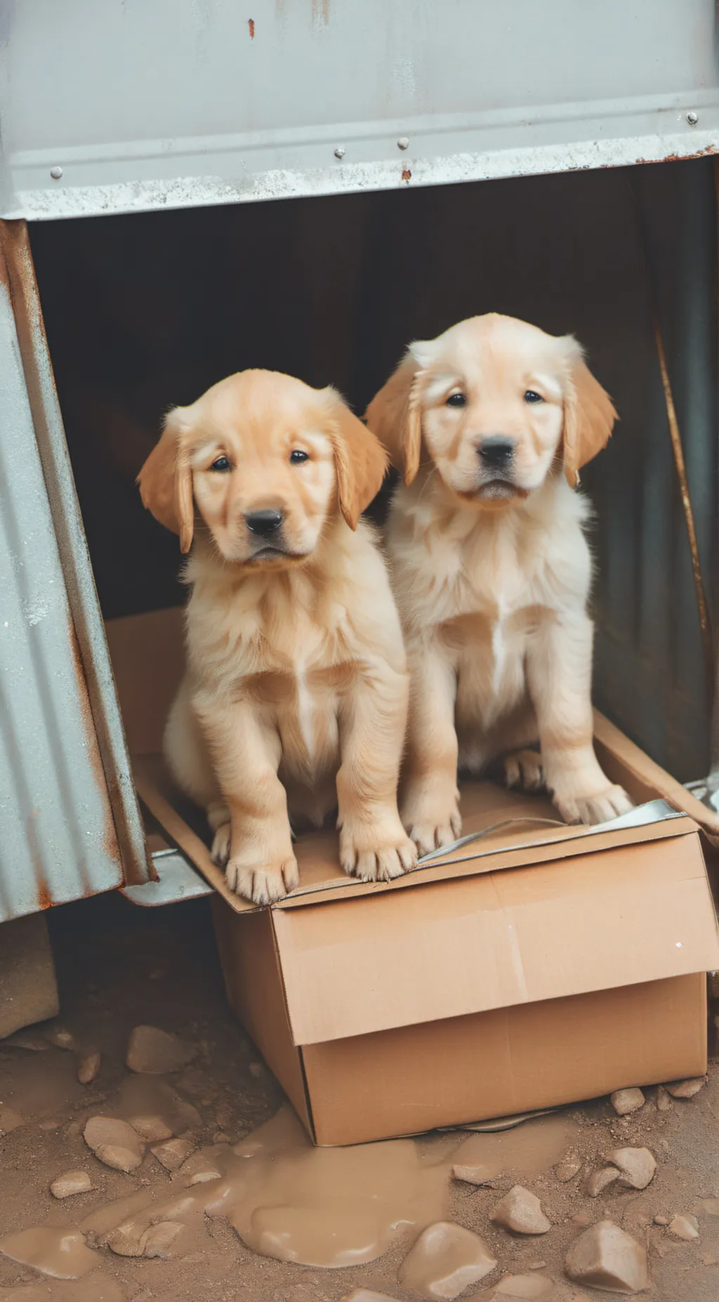 ai character: Puppies (name it)  background