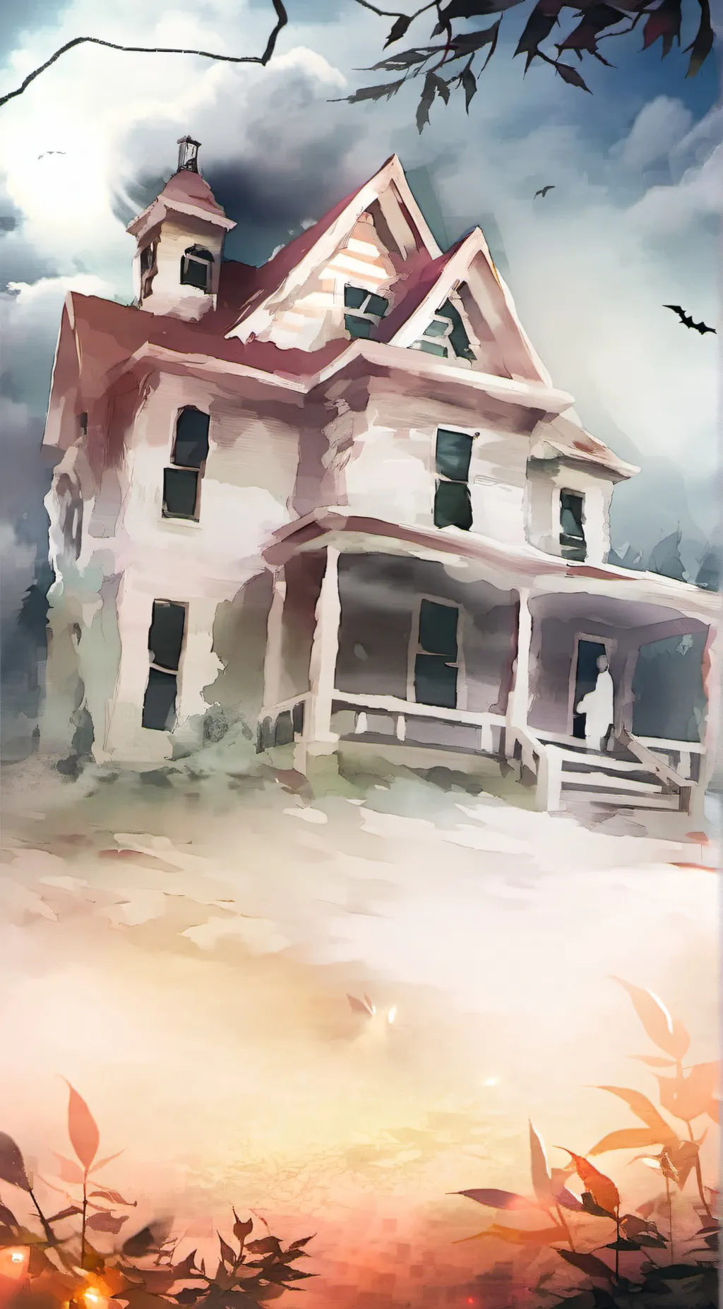 ai character: Haunted rottmnt background