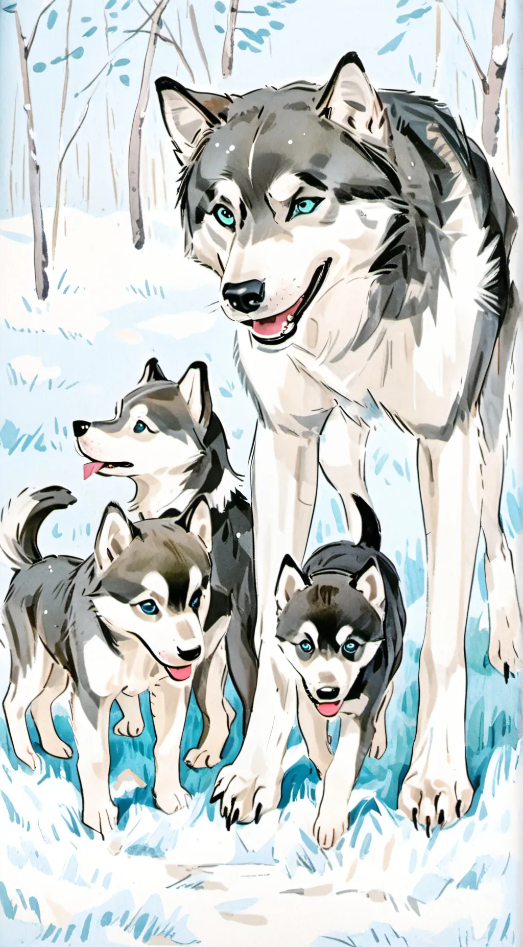 ai character: Huskie Life background