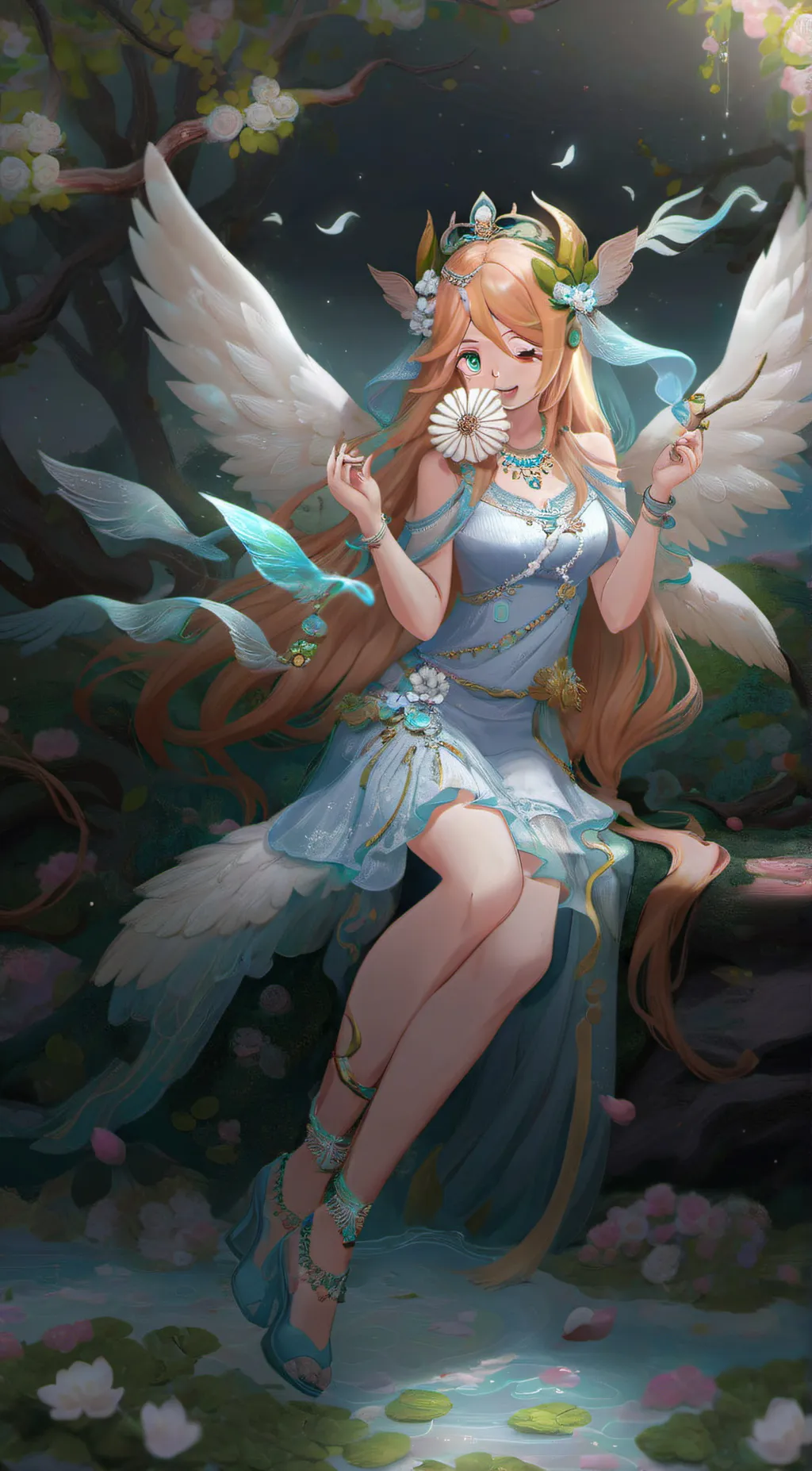 ai character: Aurora background