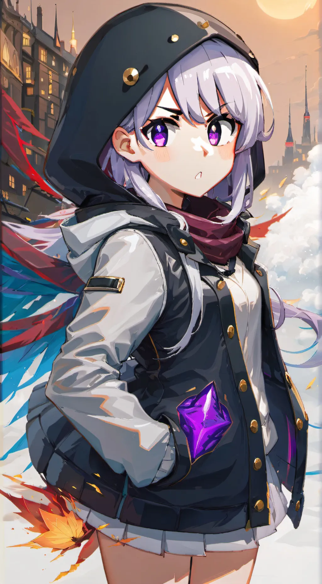 ai character: (female) epic sans background