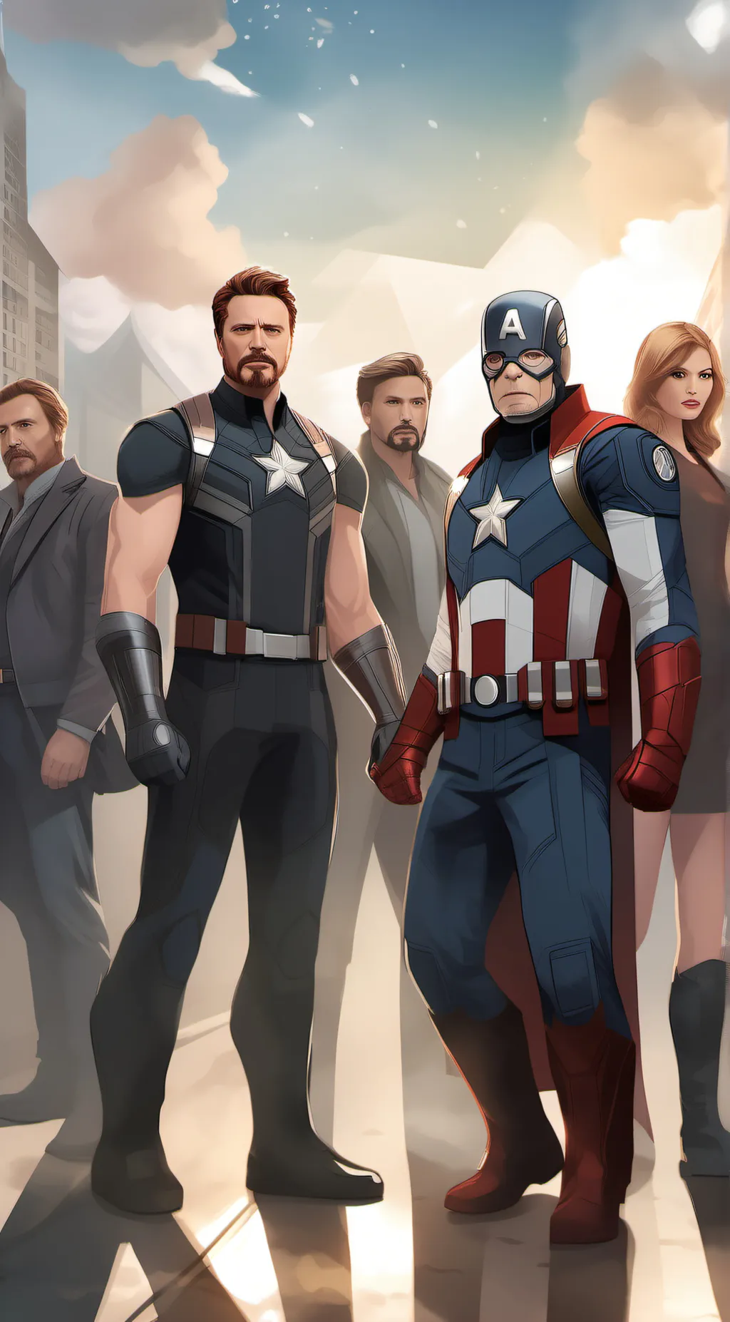 ai character: The avengers  background